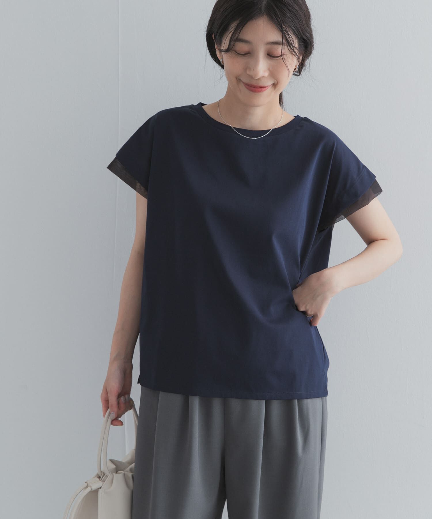 URBAN RESEARCH DOORS「シルケットコットンシアードッキングプルオーバー」|Tシャツ・カットソー|