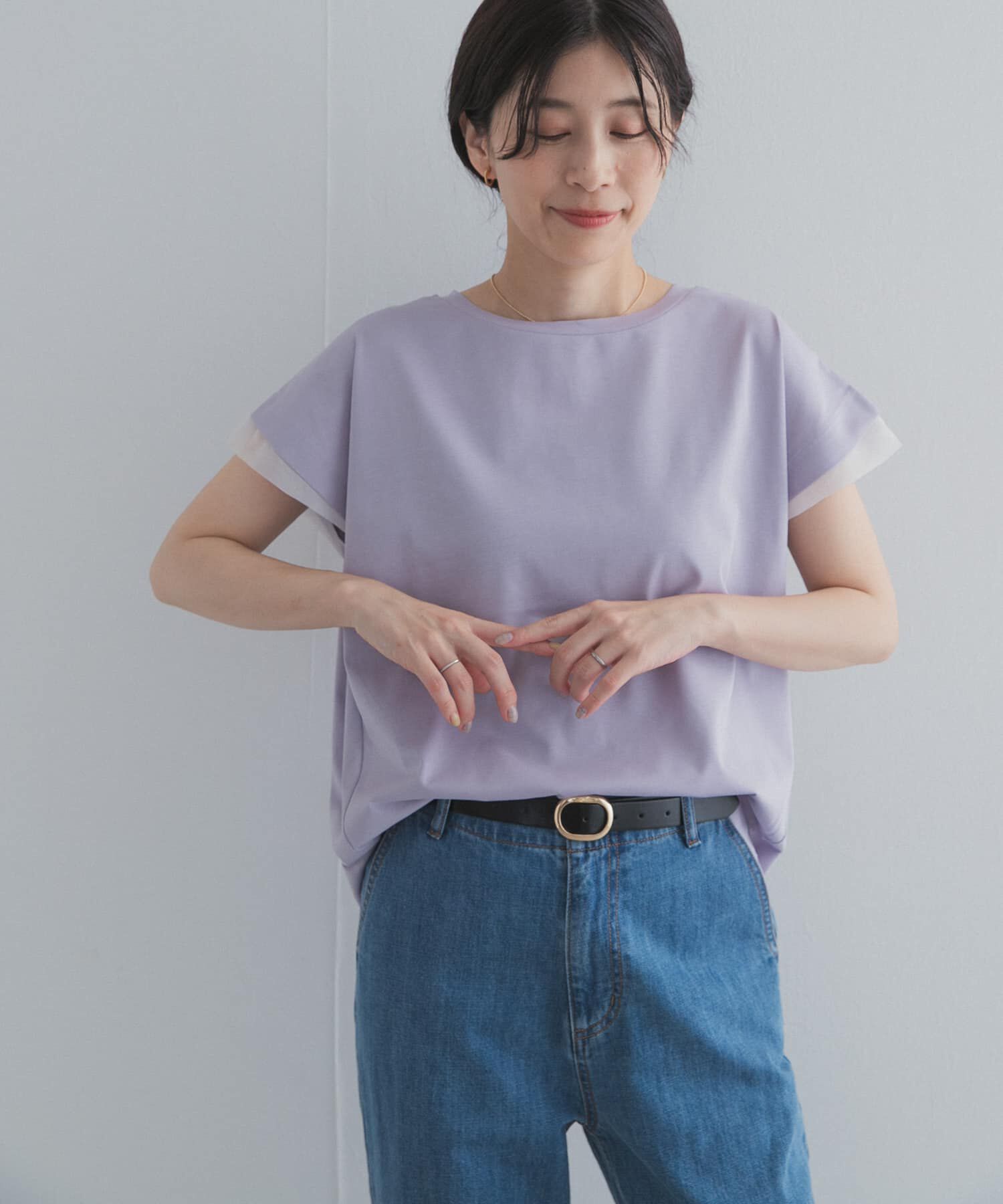 URBAN RESEARCH DOORS「シルケットコットンシアードッキングプルオーバー」|Tシャツ・カットソー|