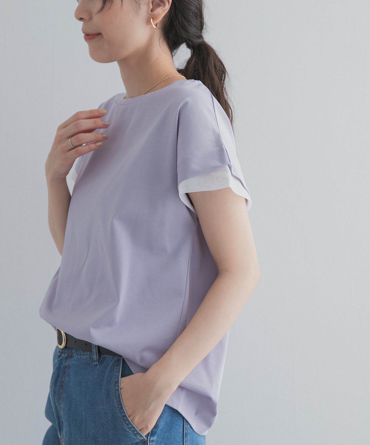 URBAN RESEARCH DOORS「シルケットコットンシアードッキングプルオーバー」|Tシャツ・カットソー|