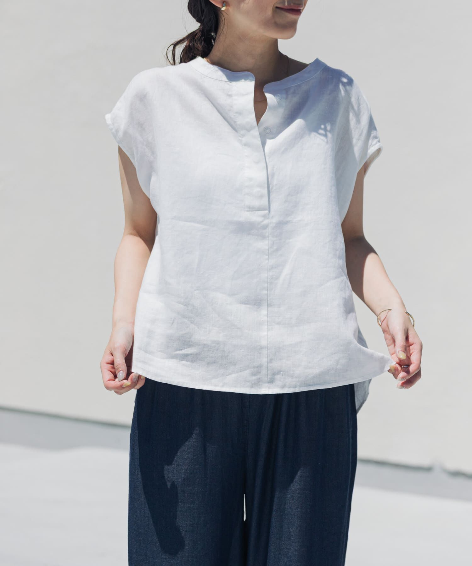 URBAN RESEARCH DOORS「リネンスキッパーフレンチブラウス」|シャツ・ブラウス|