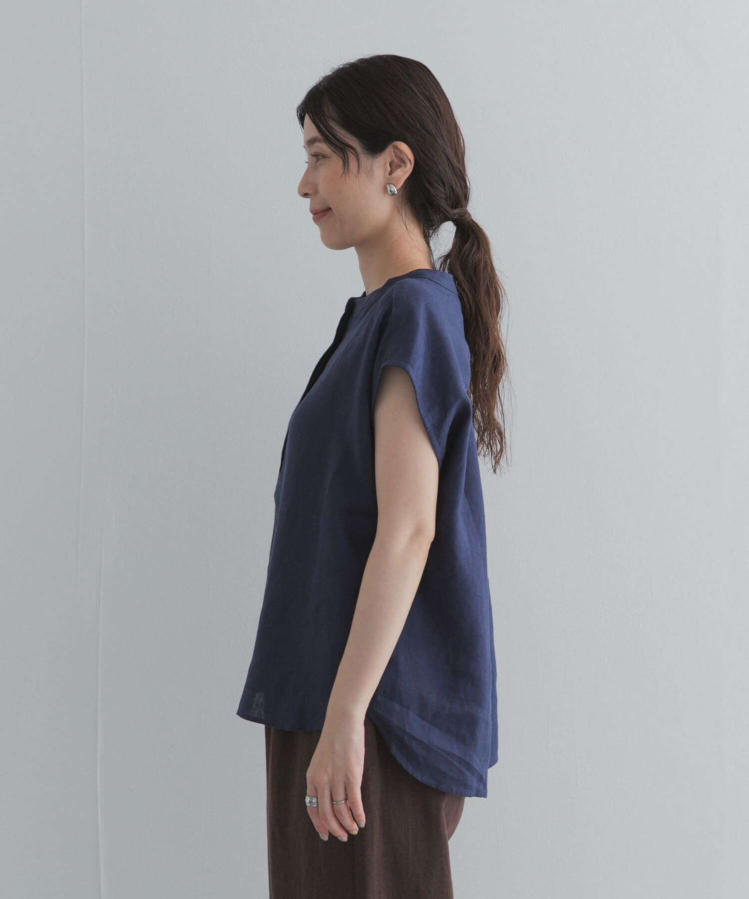 URBAN RESEARCH DOORS「リネンスキッパーフレンチブラウス」|シャツ・ブラウス|