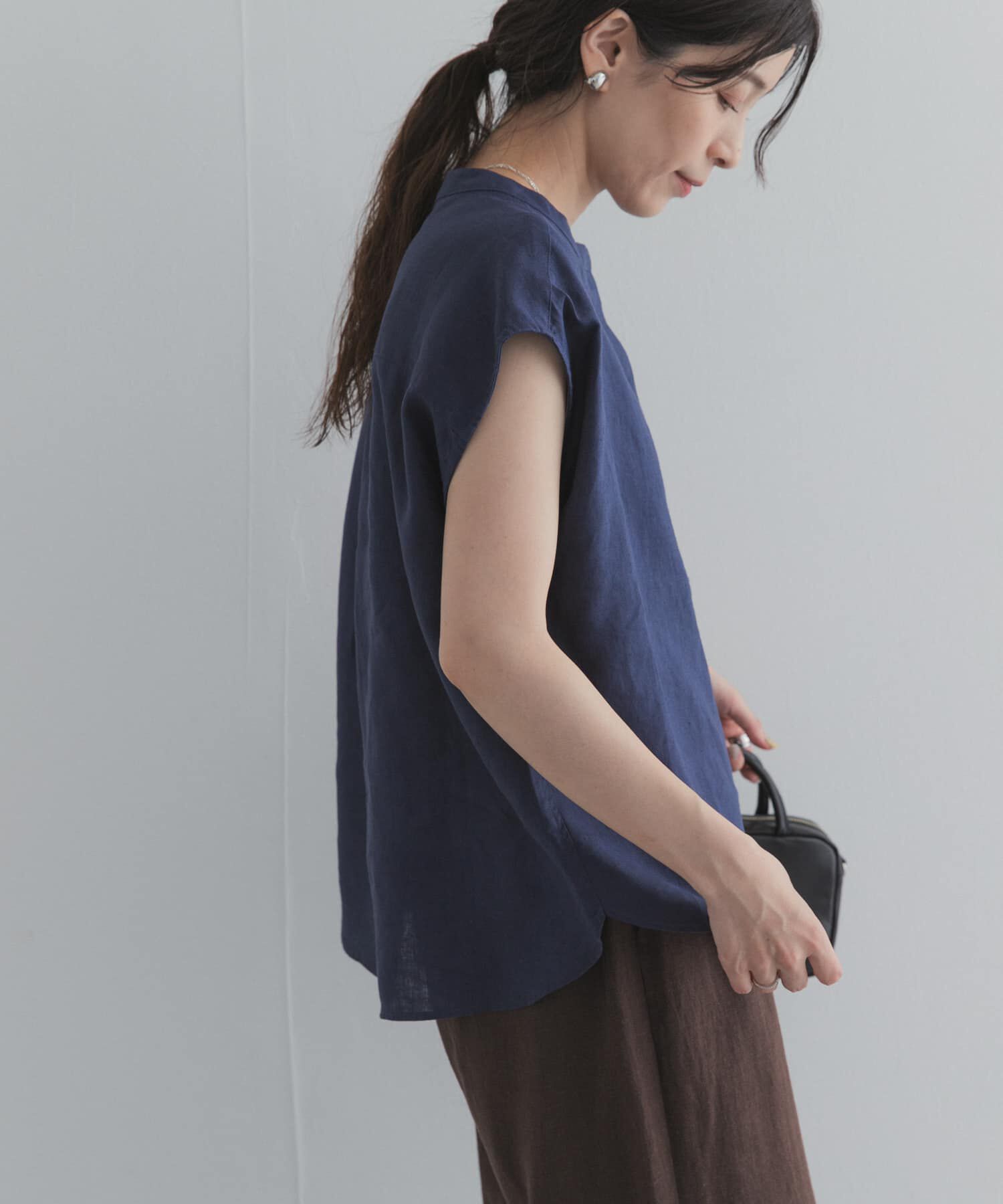 URBAN RESEARCH DOORS「リネンスキッパーフレンチブラウス」|シャツ・ブラウス|