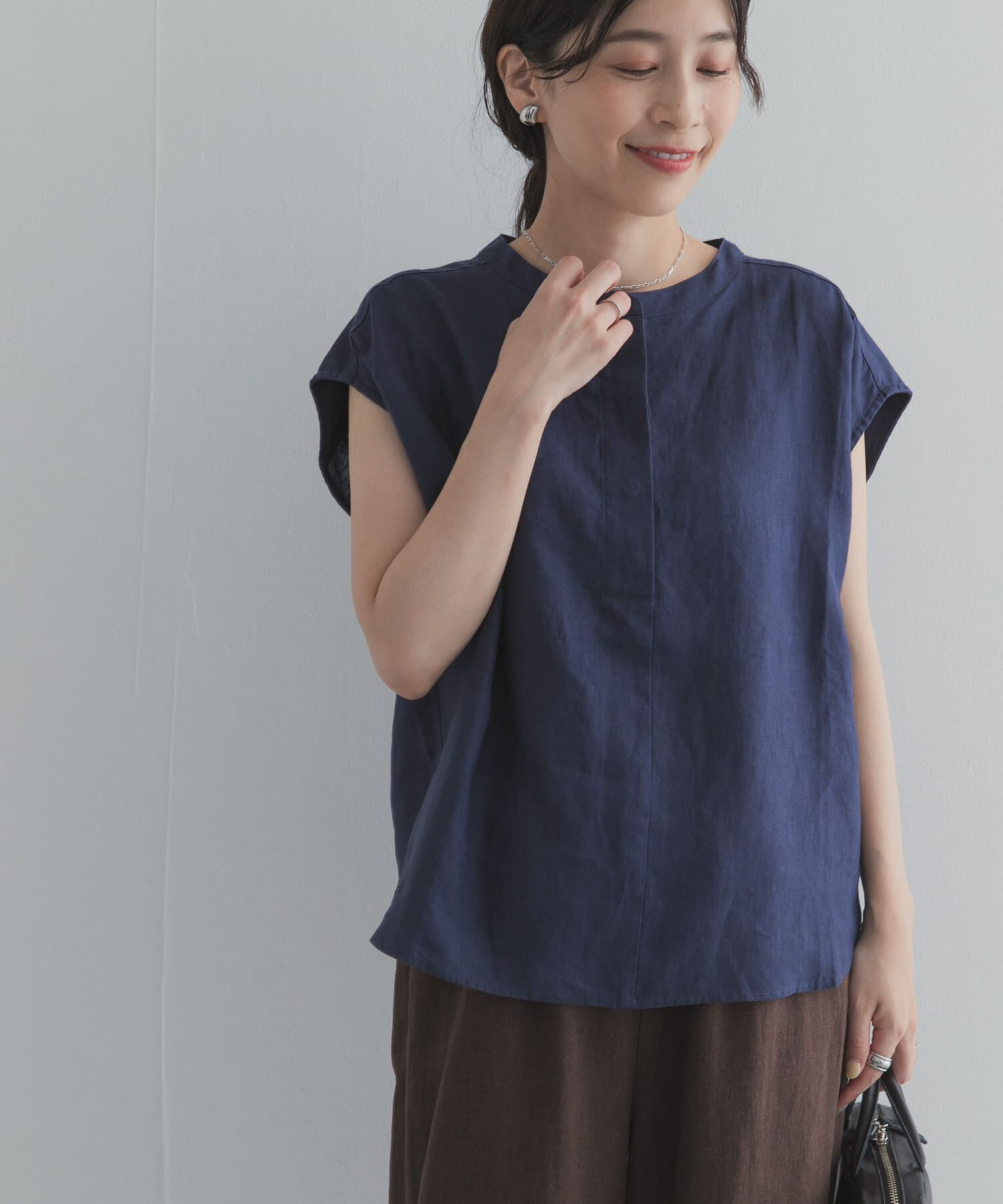 URBAN RESEARCH DOORS「リネンスキッパーフレンチブラウス」|シャツ・ブラウス|