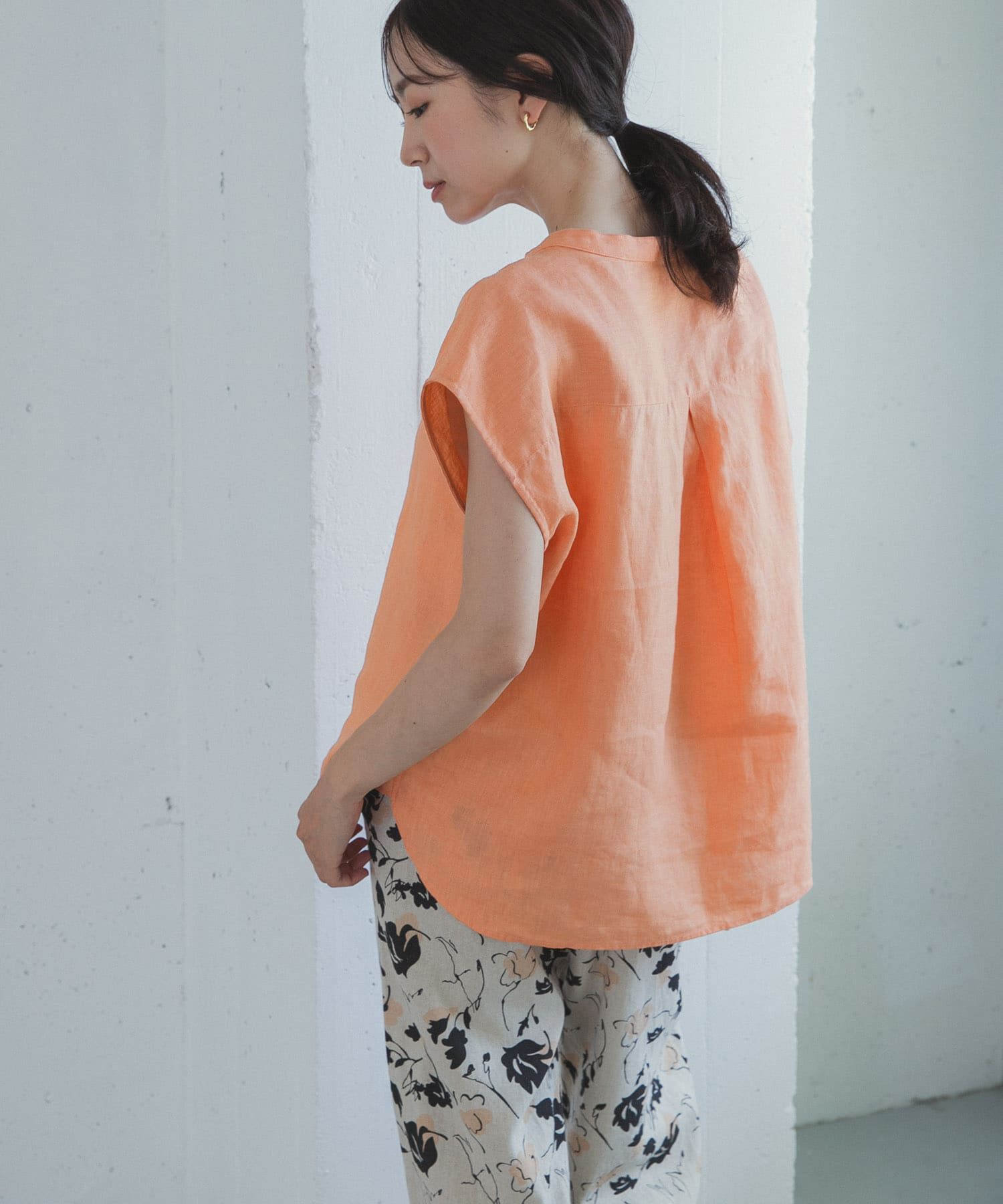 URBAN RESEARCH DOORS「リネンスキッパーフレンチブラウス」|シャツ・ブラウス|