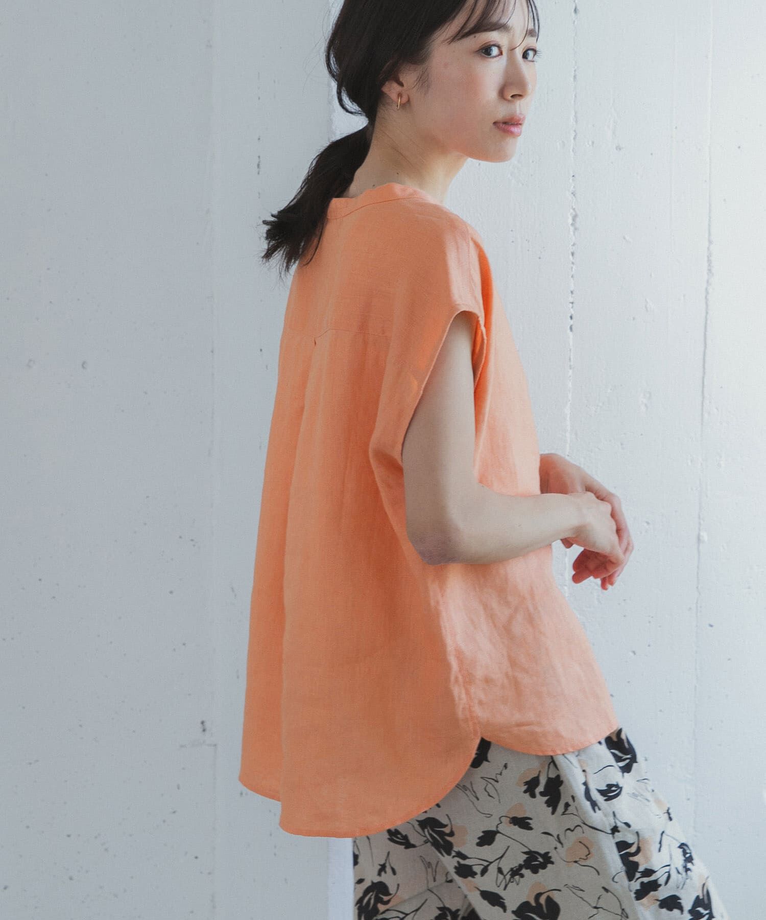 URBAN RESEARCH DOORS「リネンスキッパーフレンチブラウス」|シャツ・ブラウス|
