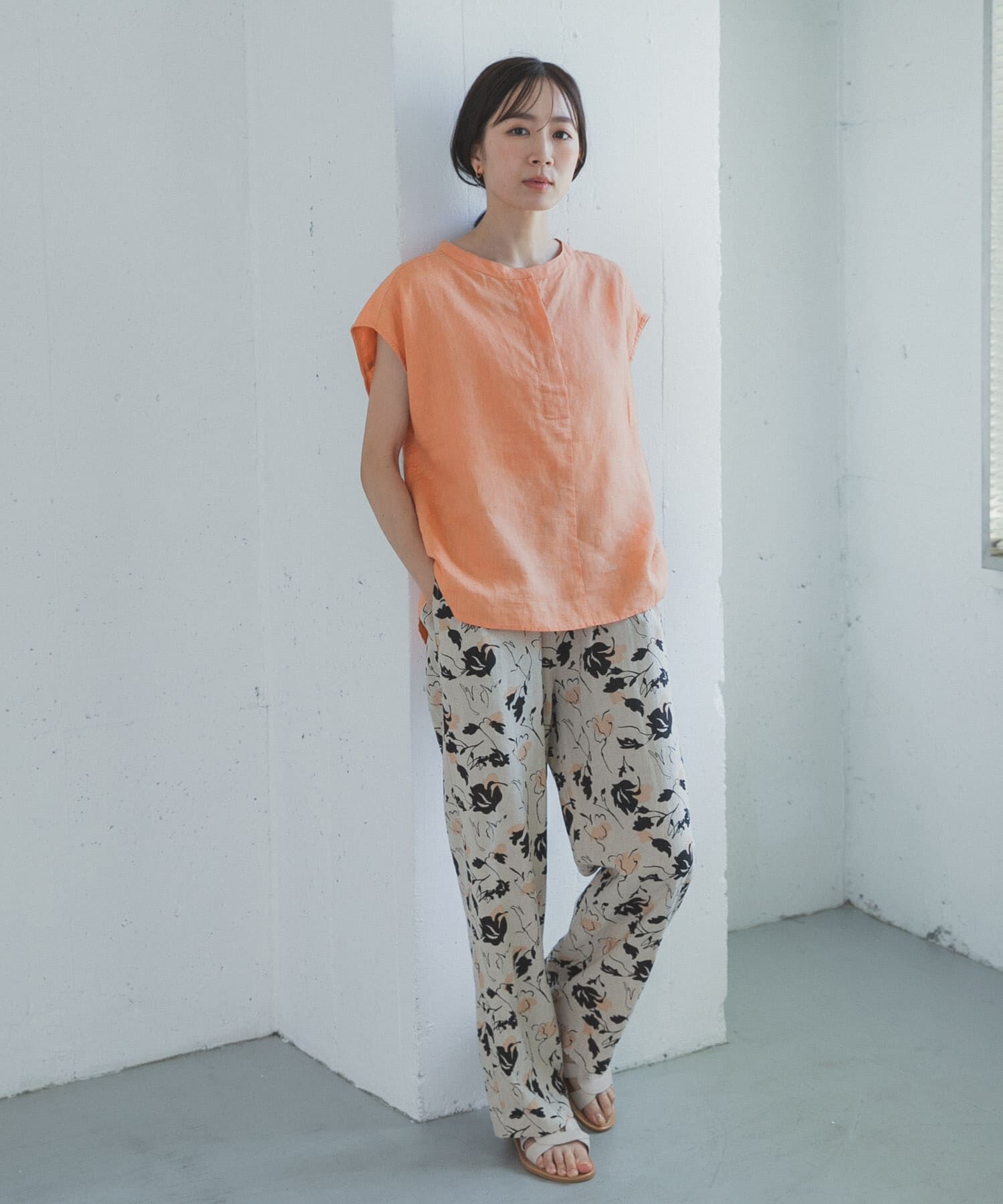 URBAN RESEARCH DOORS「リネンスキッパーフレンチブラウス」|シャツ・ブラウス|