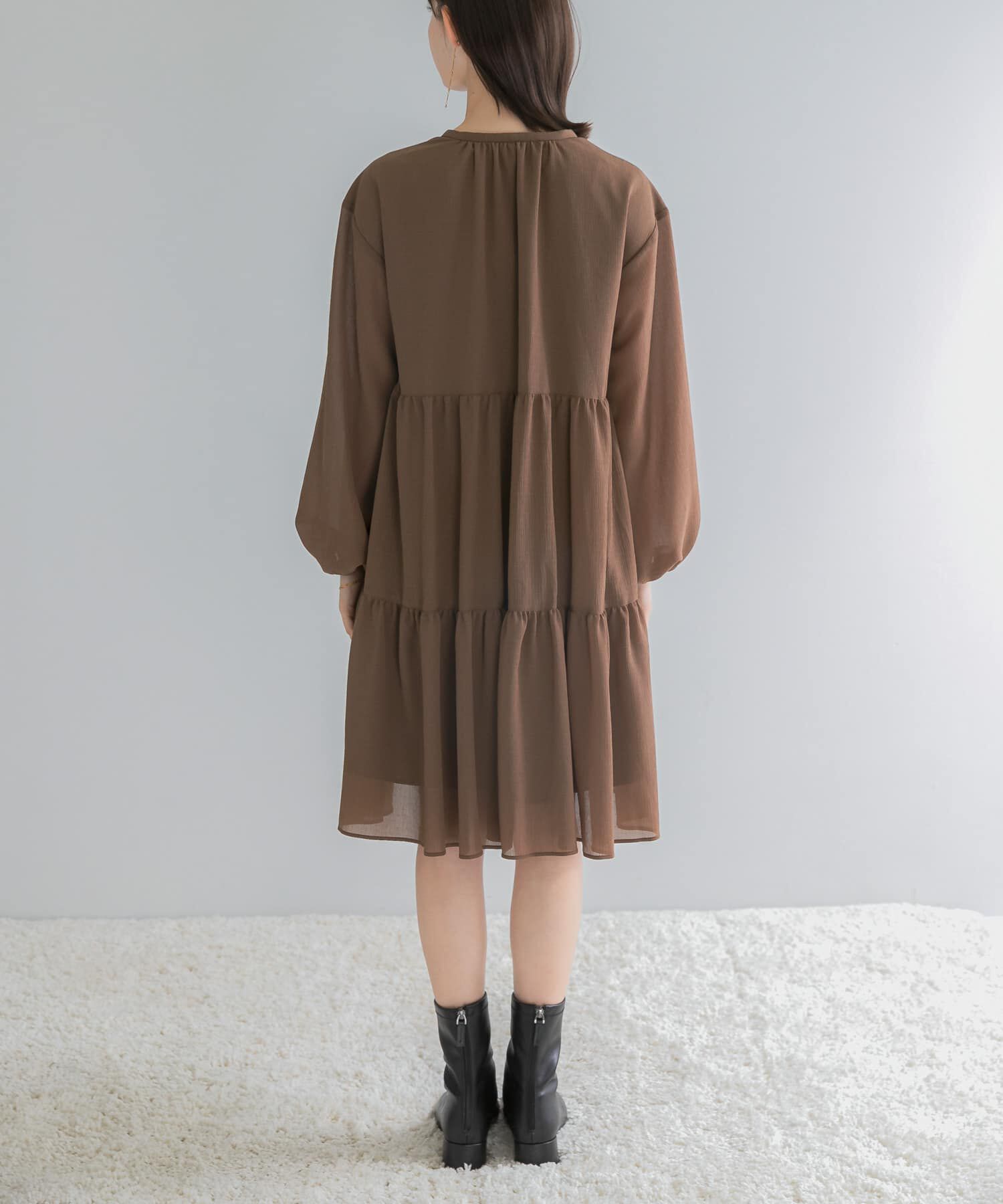 URBAN RESEARCH ROSSO「キーネックボリュームミニワンピース」|ワンピース|