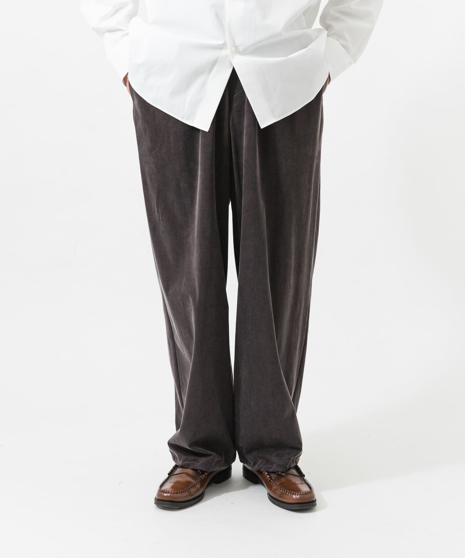 URBAN RESEARCH「WASHABLE CUPRO EASY PANTS」|その他|ブラウン