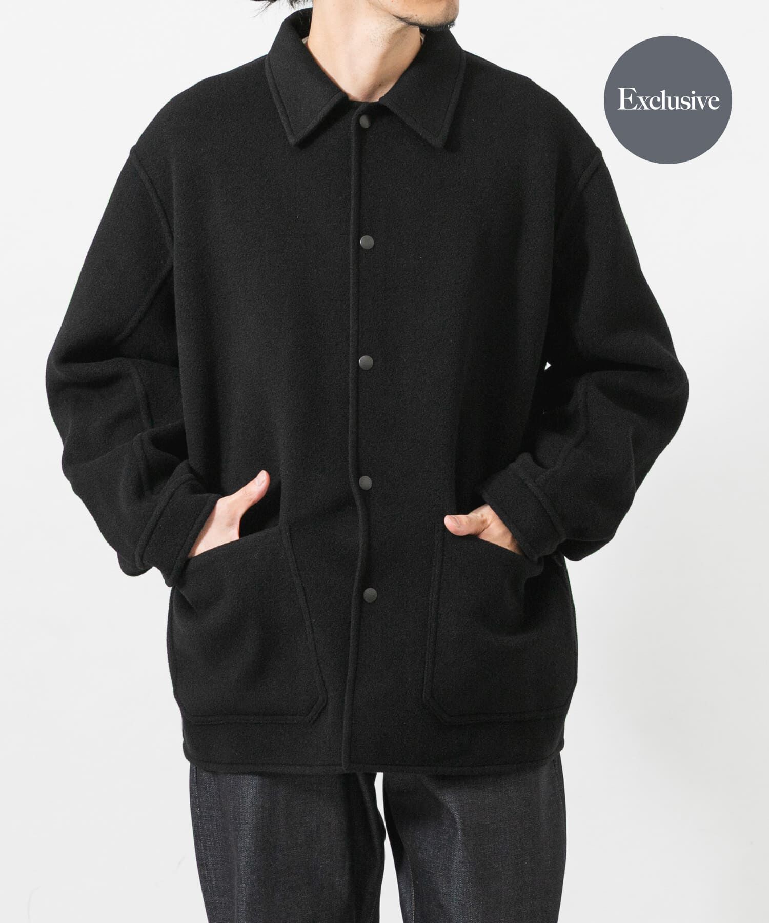 URBAN RESEARCH「『別注』FRAIZZOLI&times;URBAN RESEARCH　REVER COVERALL JACKET」|その他|ブラック