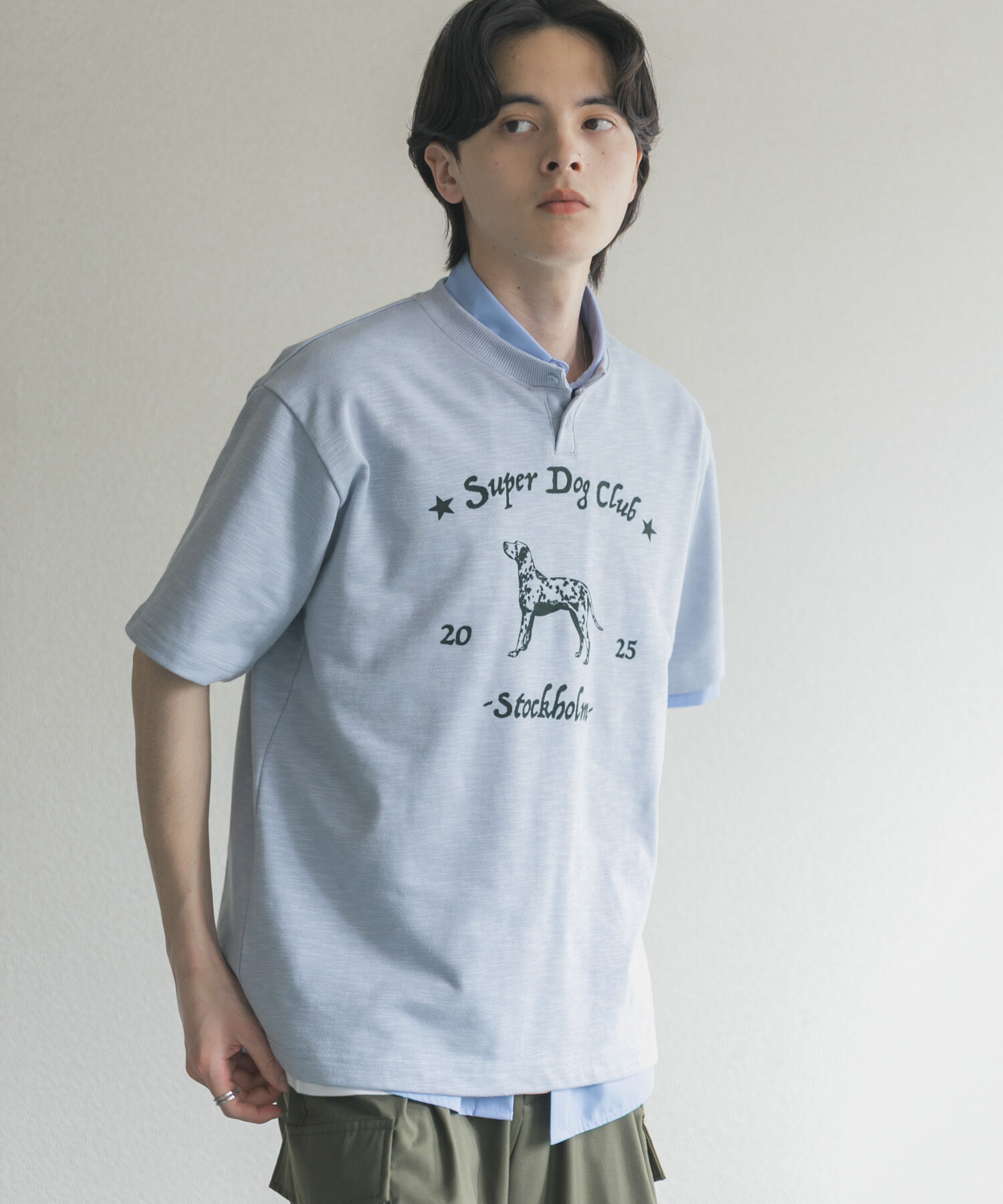 SENSE OF PLACE by URBAN RESEARCH「ヴィンテージグラフィックヘンリーネックTシャツ」|Tシャツ・カットソー|