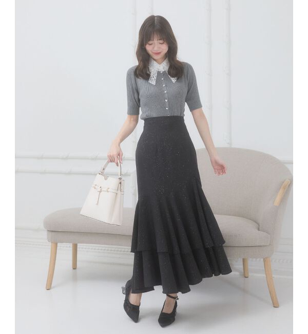  「◎キラキラレースアップマーメイドスカート」|スカート|