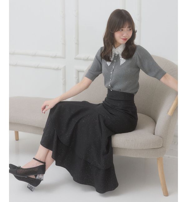  「◎キラキラレースアップマーメイドスカート」|スカート|