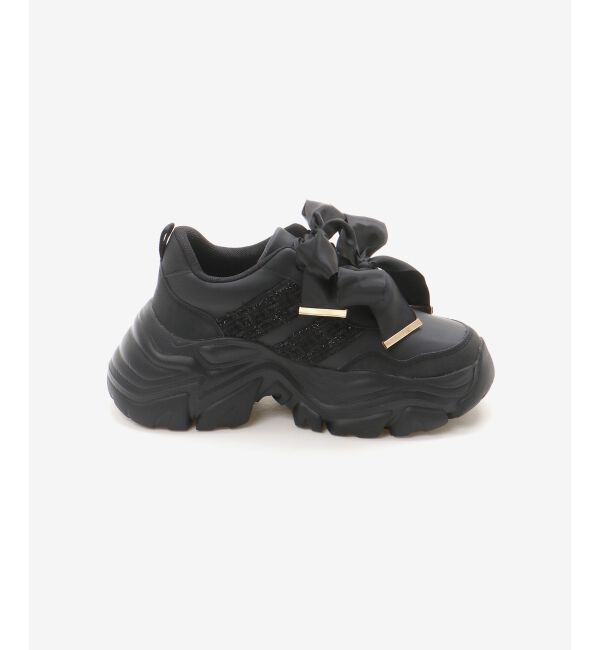  「ダブルリボン厚底スニーカー」|スニーカー|