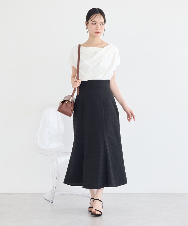 earth music&ecology「【WEB・一部店舗限定】マーメイドレースアップスカート【選べる丈】」|タイト|
