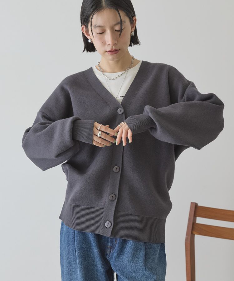 AMERICAN HOLIC「Vネックニットカーディガン」|カーディガン|Charcoal Gray