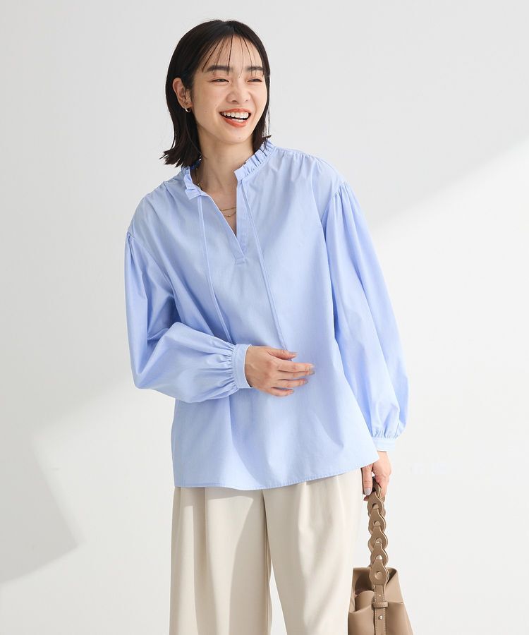 Green Parks「2wayフリルハイネックブラウス」|シャツ・ブラウス|Stripe