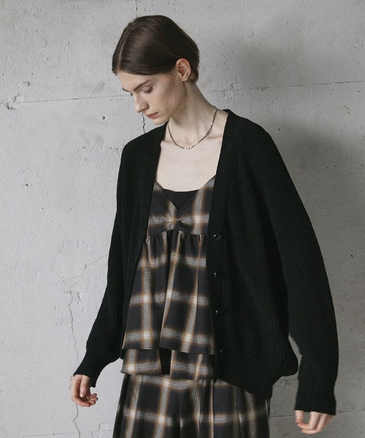 GARAGE OF GOOD CLOTHING「モールヤーン畔編みカーデ」|カーディガン|