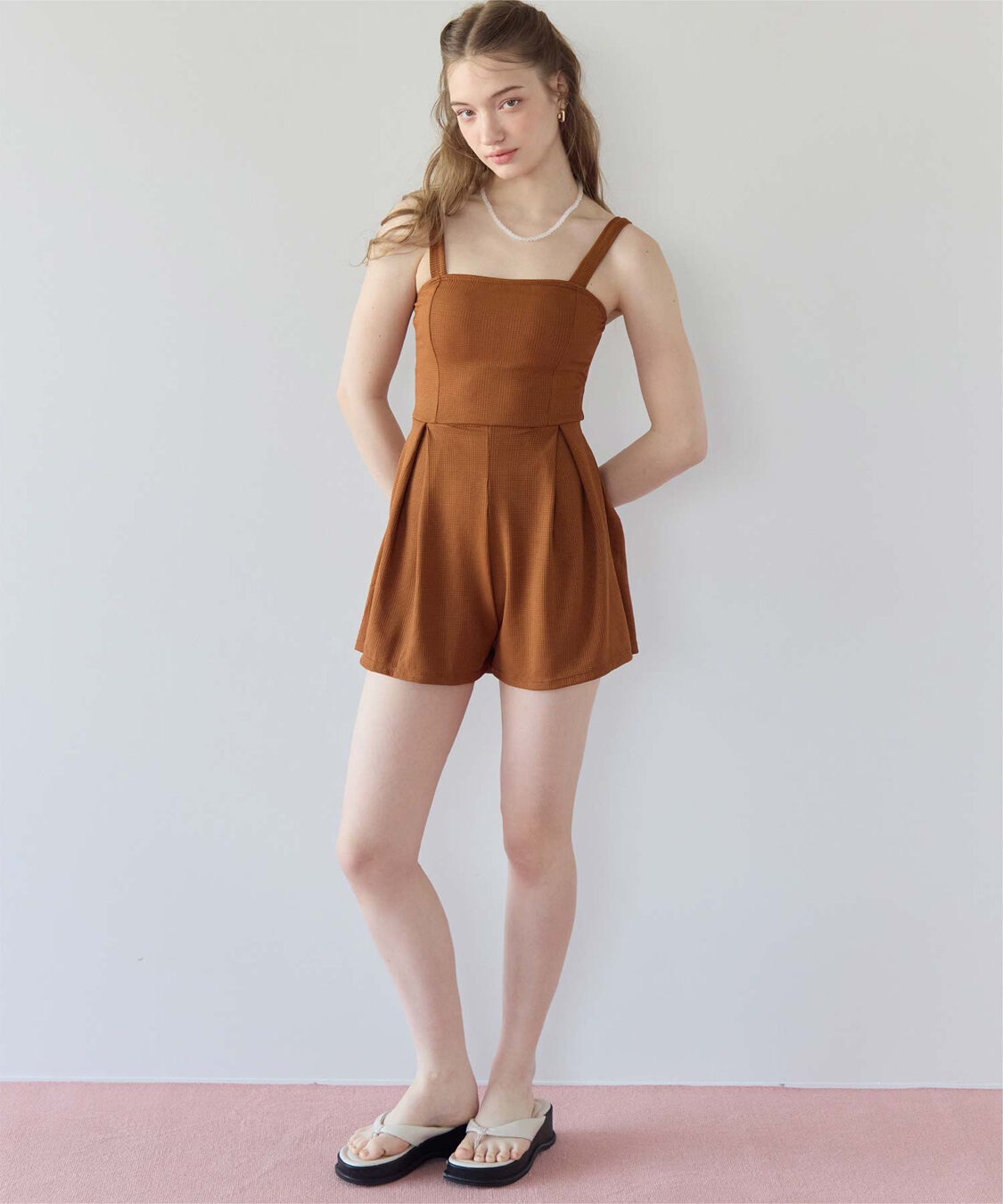 SEA DRESS「チェック素材ロンパース/ワンピース/セット水着」|コンビネゾン|
