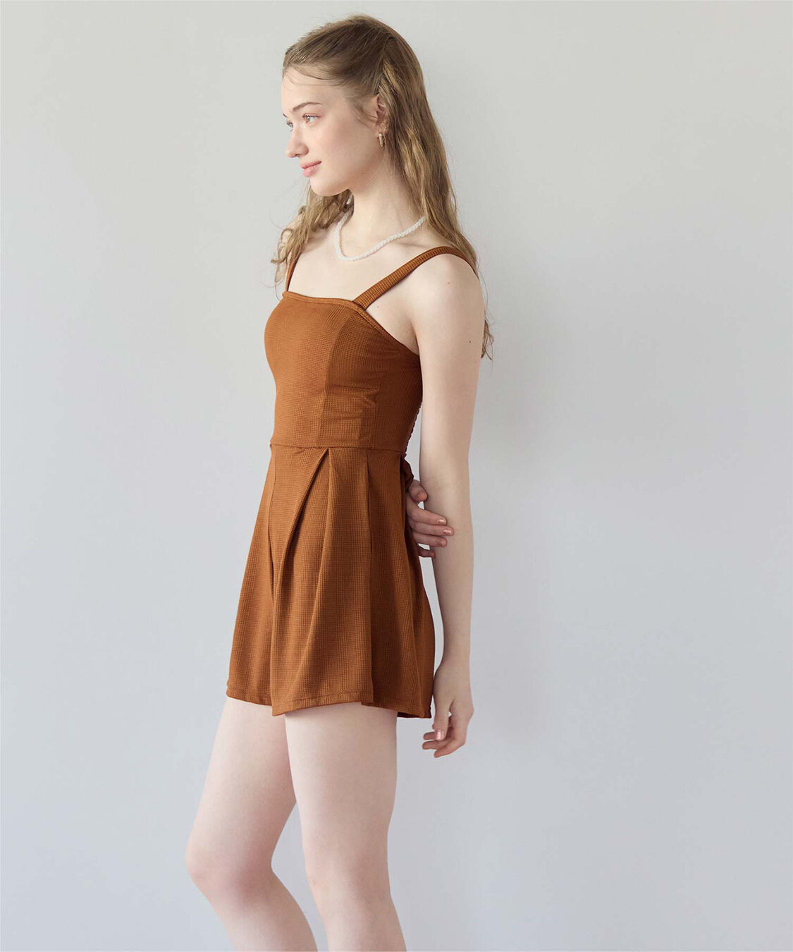 SEA DRESS「チェック素材ロンパース/ワンピース/セット水着」|コンビネゾン|