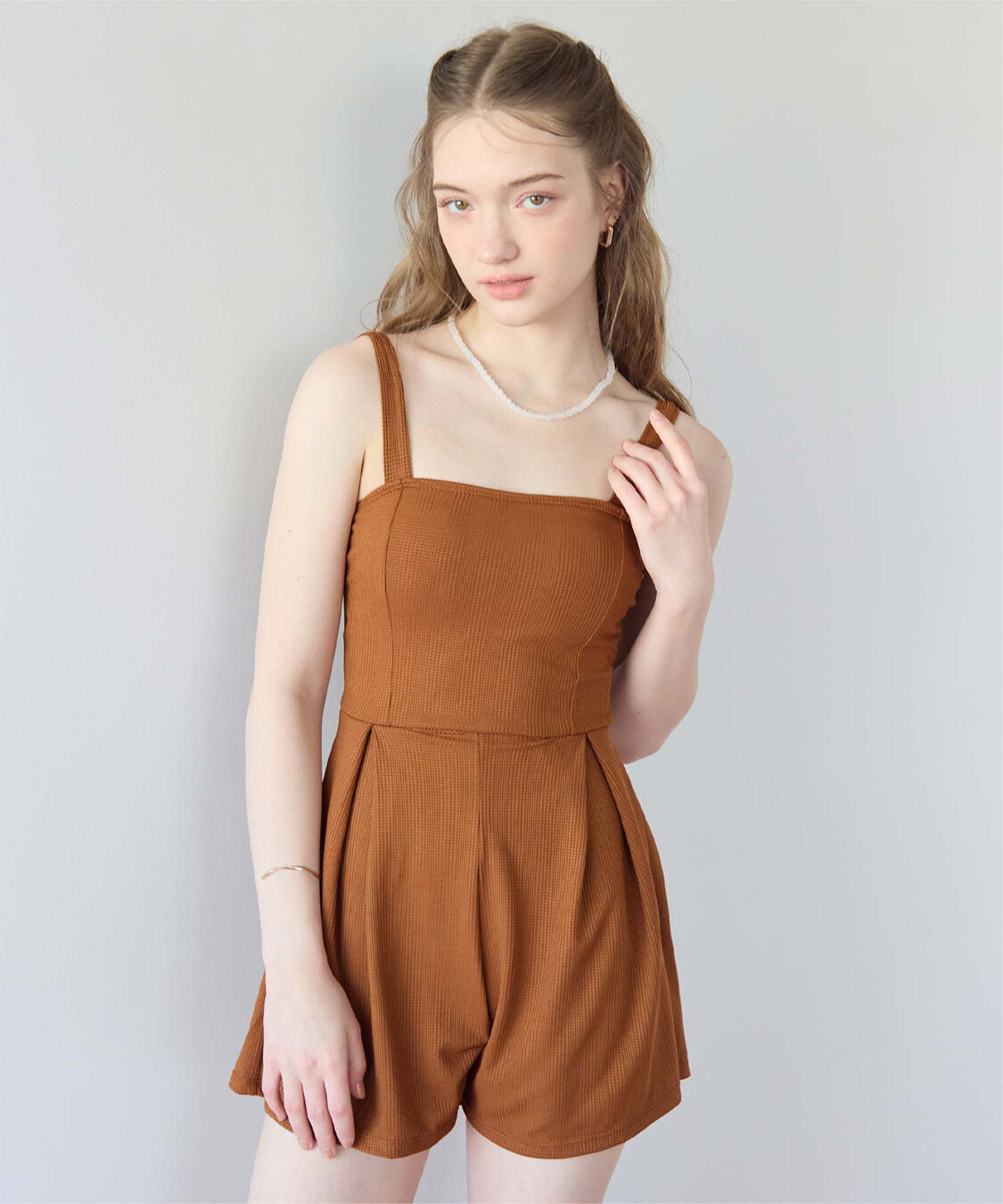 SEA DRESS「チェック素材ロンパース/ワンピース/セット水着」|コンビネゾン|
