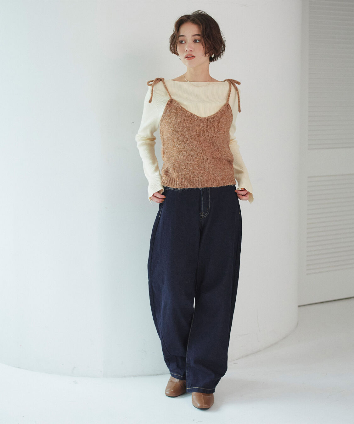 titivate「カーブラインデニムパンツ」|デニム|