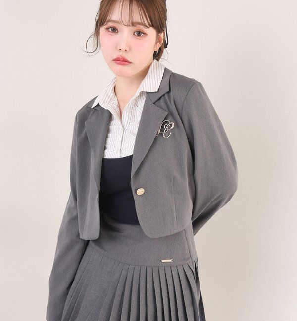  「ブローチ付きショートテーラージャケット/WEB限定リバイバル」|その他|