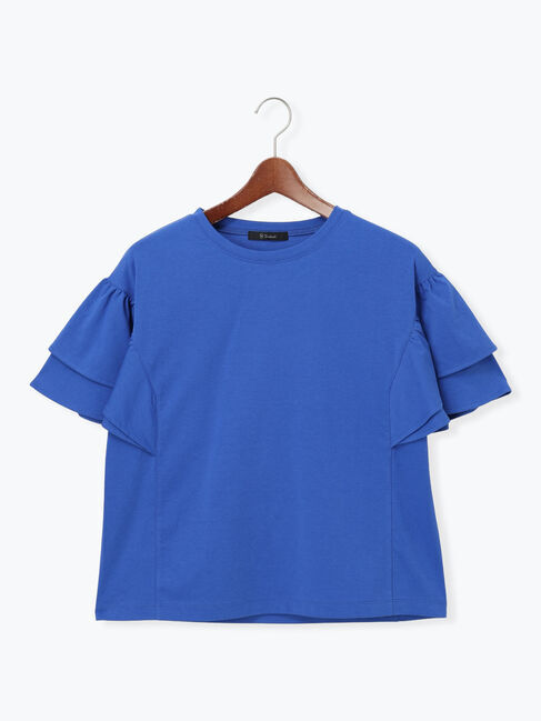 Te chichi「【接触冷感/遮熱/吸水速乾】フリルスリーブビッグTシャツ」|Tシャツ・カットソー|