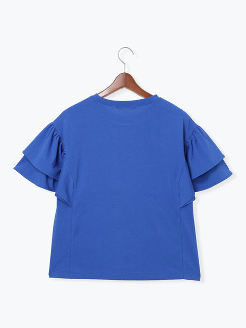 Te chichi「【接触冷感/遮熱/吸水速乾】フリルスリーブビッグTシャツ」|Tシャツ・カットソー|