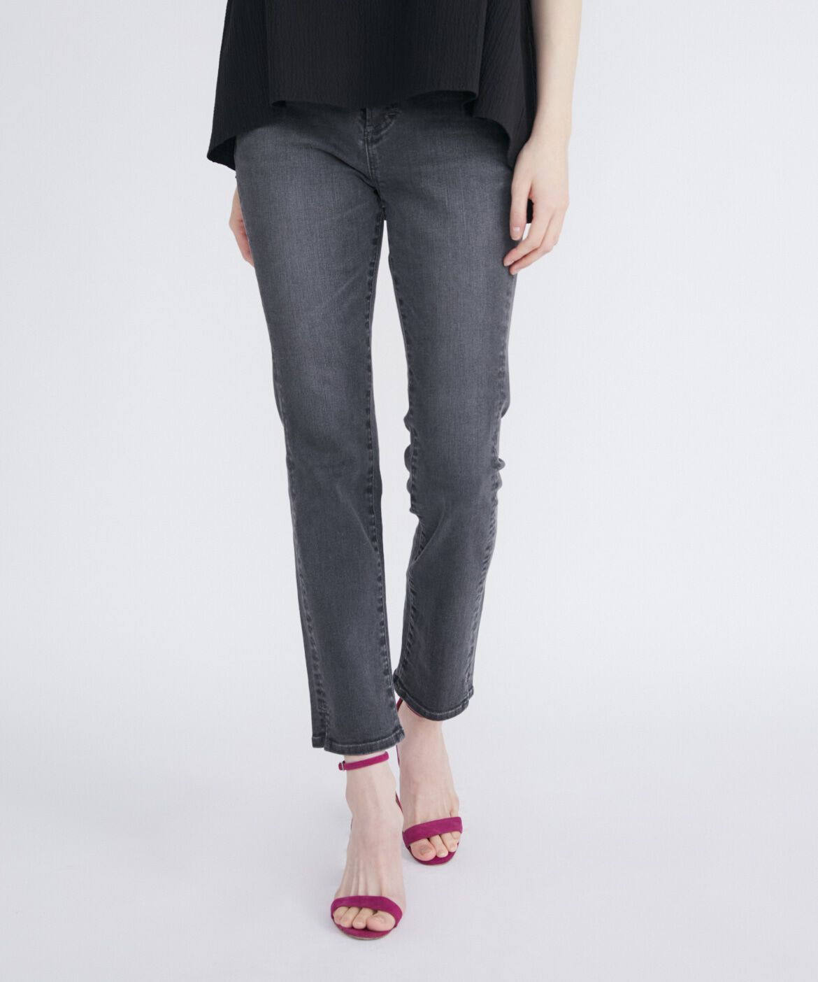 Maglie le cassetto「《Maglie Jeans》スリムストレートデニム」|デニム|チャコールグ 3