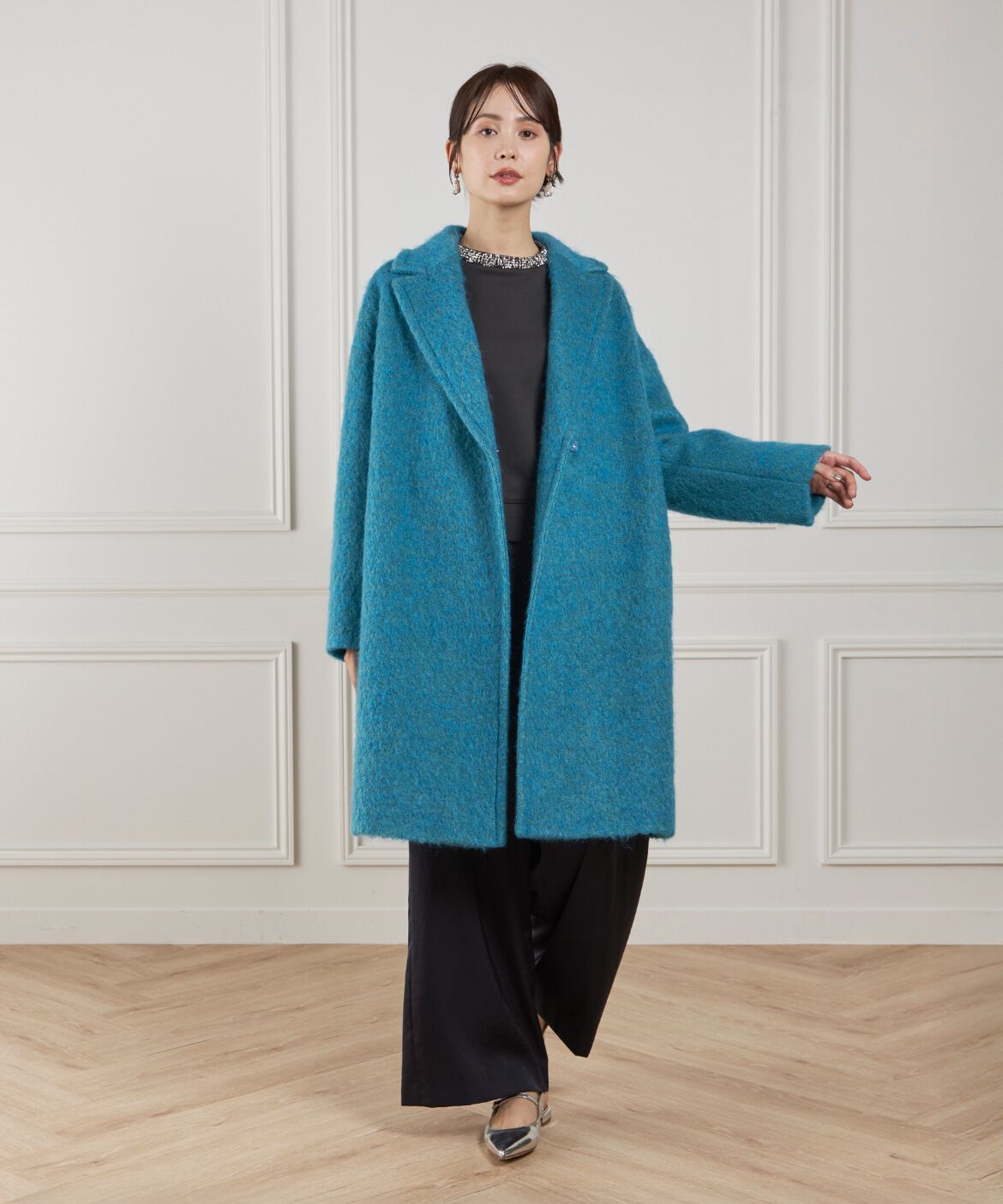 Le Souk「《大きいサイズ》シャギーチェスターコート」|その他|