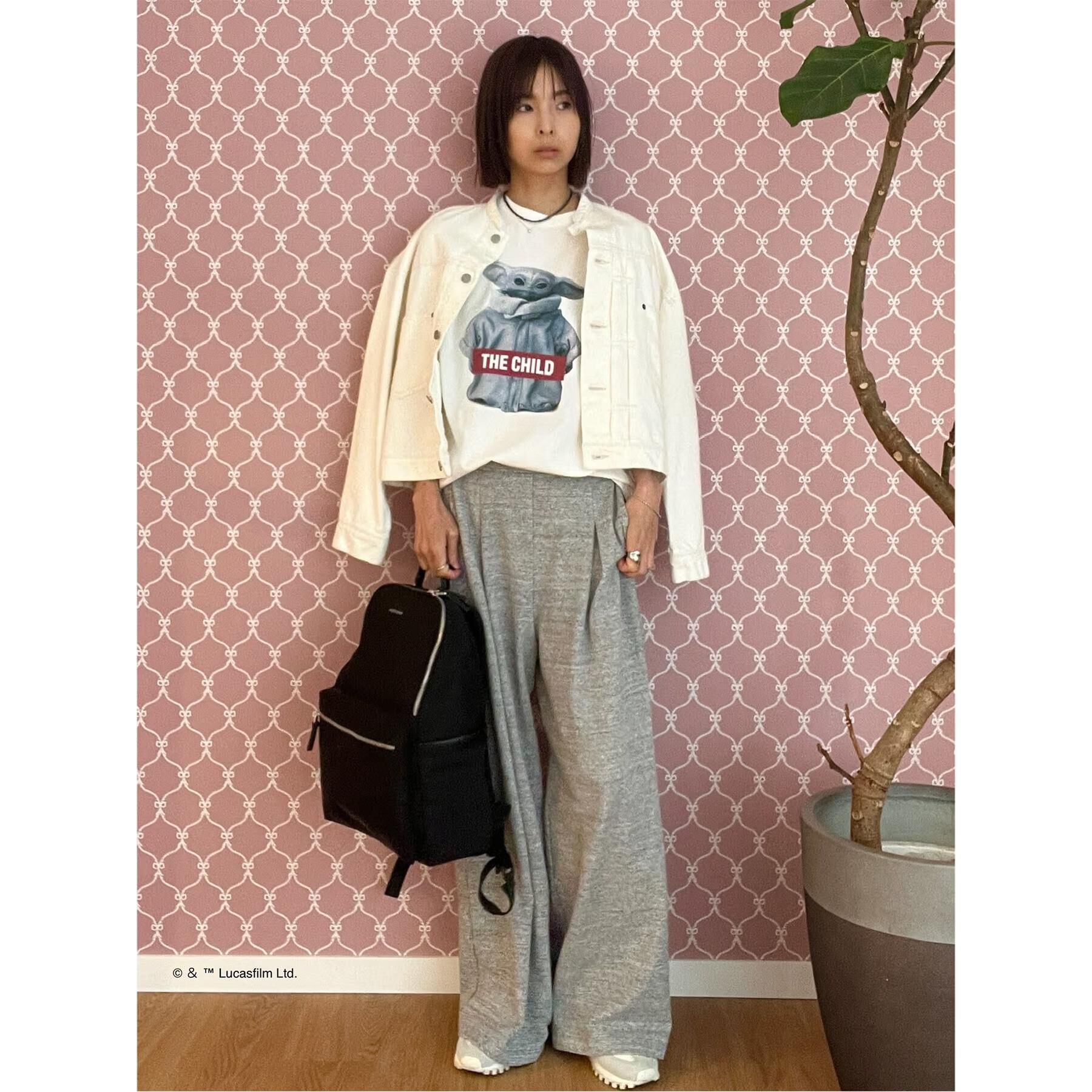 DRESSTERIOR「【ウォッシャブル】バンドカラー ホワイトＧジャン」|デニムジャケット|