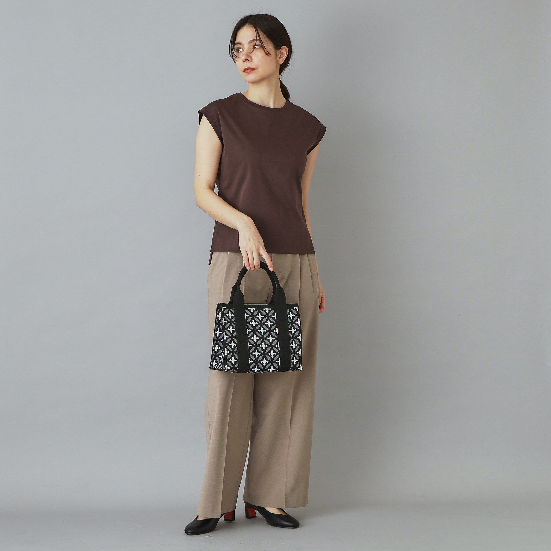 DRESSTERIOR「【接触冷感／抗菌防臭／消臭】アイスクリアコットンフレンチスリーブT」|Tシャツ・カットソー|
