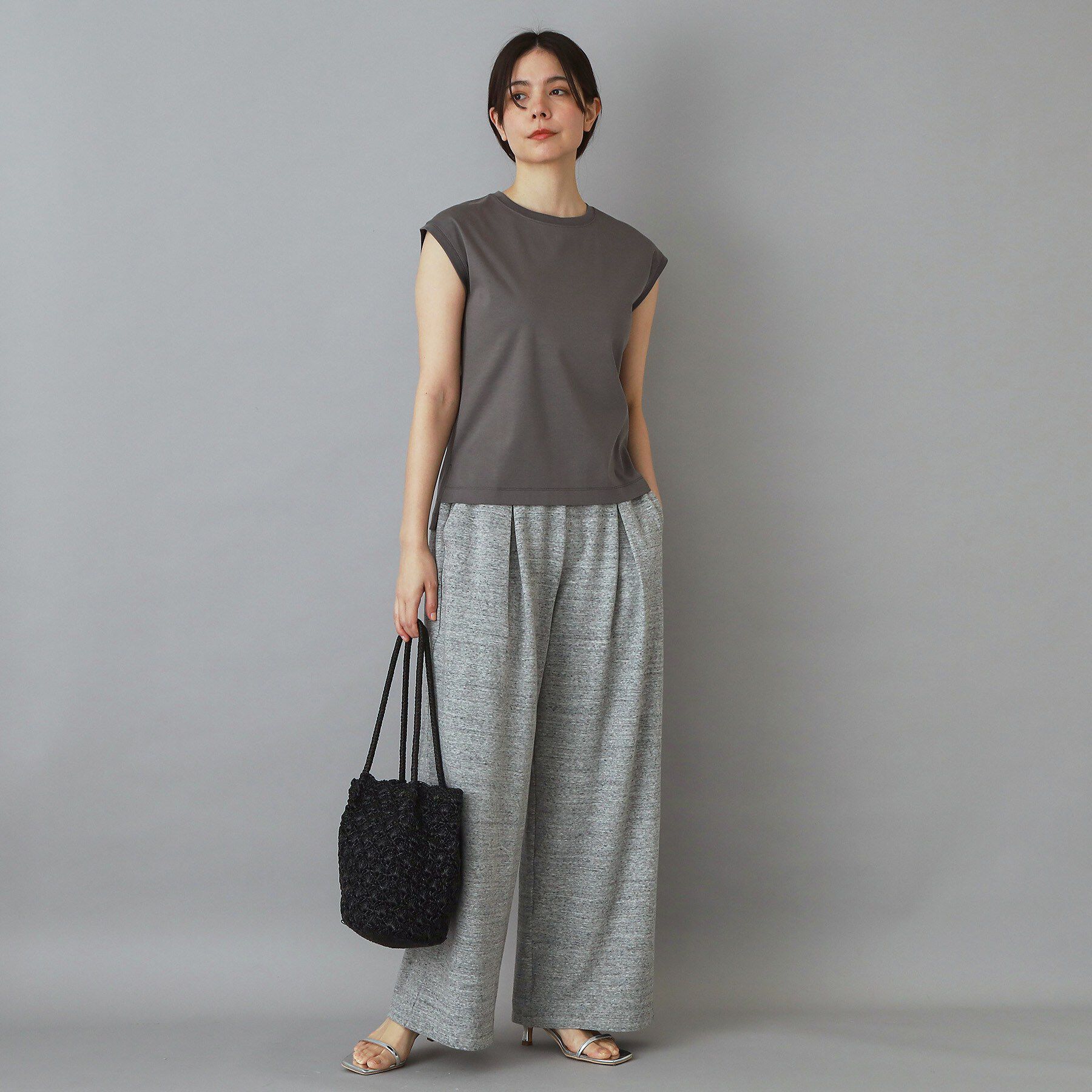 DRESSTERIOR「【接触冷感／抗菌防臭／消臭】アイスクリアコットンフレンチスリーブT」|Tシャツ・カットソー|
