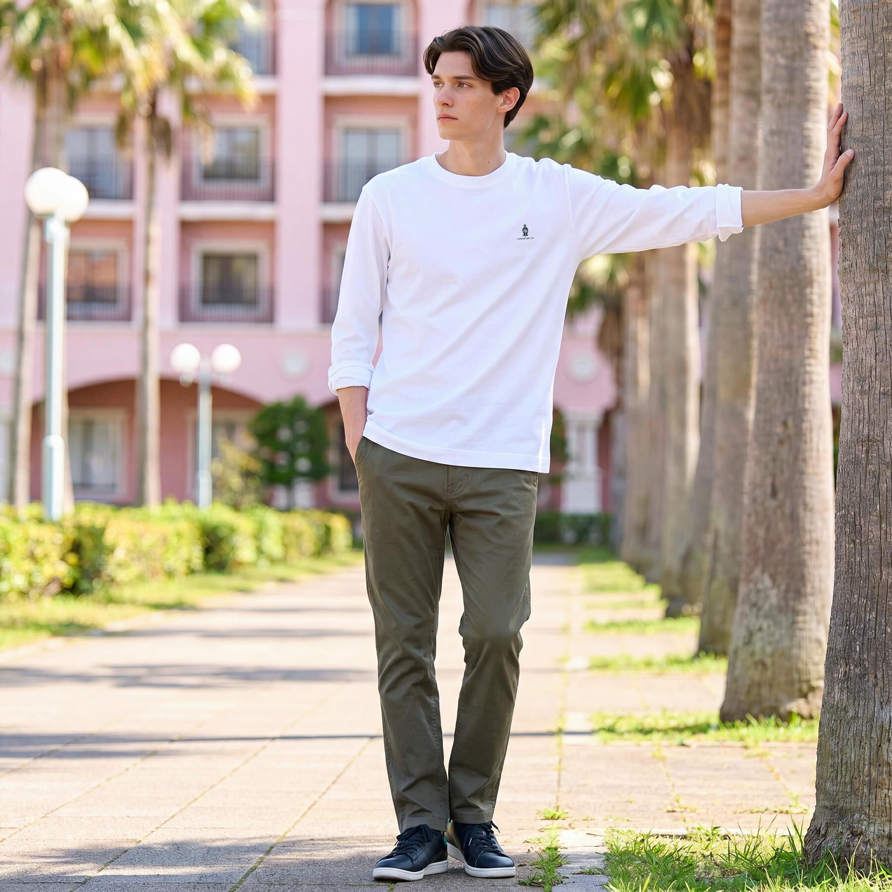 DRESSTERIOR「【接触冷感/UVカット/抗菌防臭/しわ防止】クールデオドラント ロングTシャツ」|Tシャツ・カットソー|