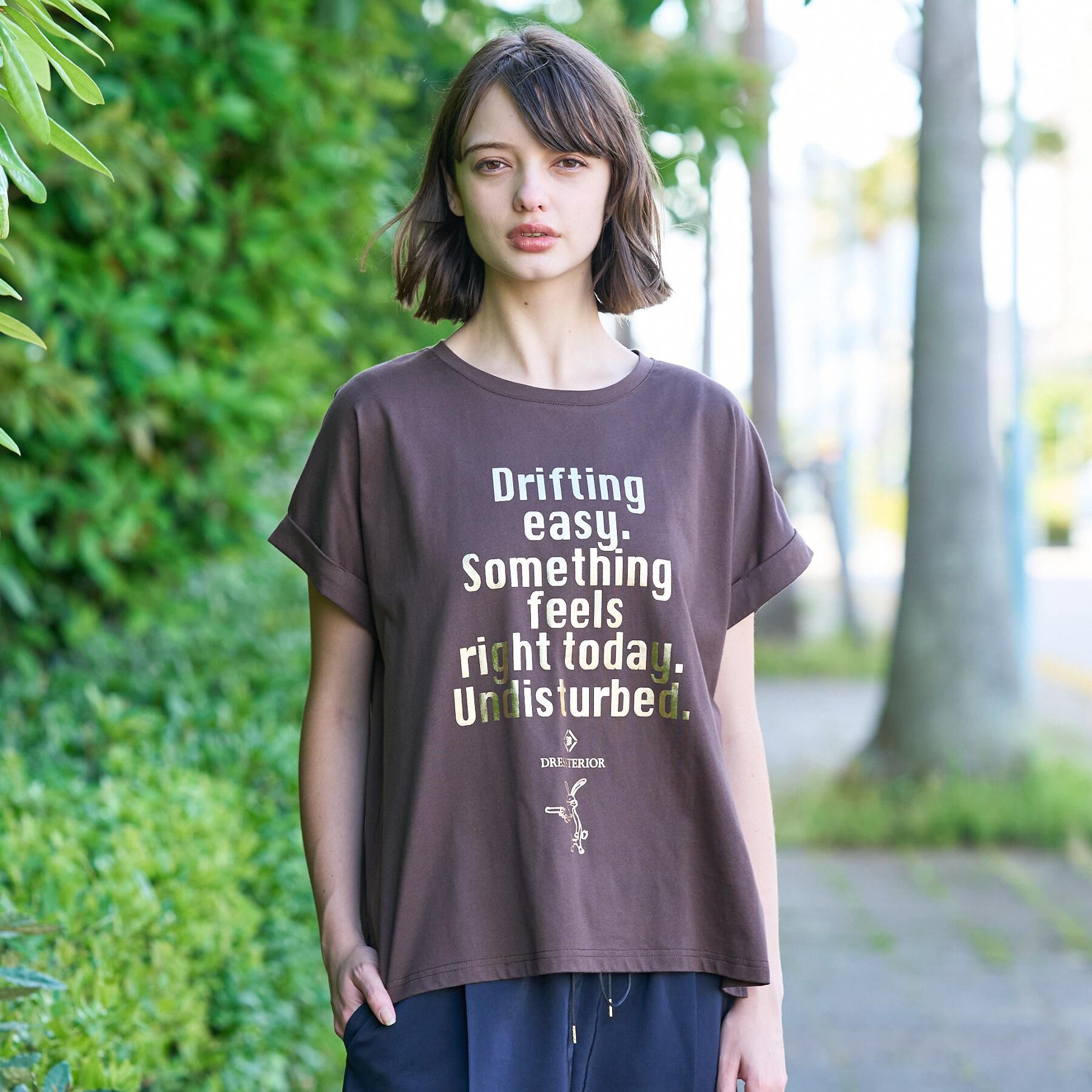 DRESSTERIOR「◆【箔ロゴ】箔プリントドルマンスリーブ Tシャツ」|Tシャツ・カットソー|