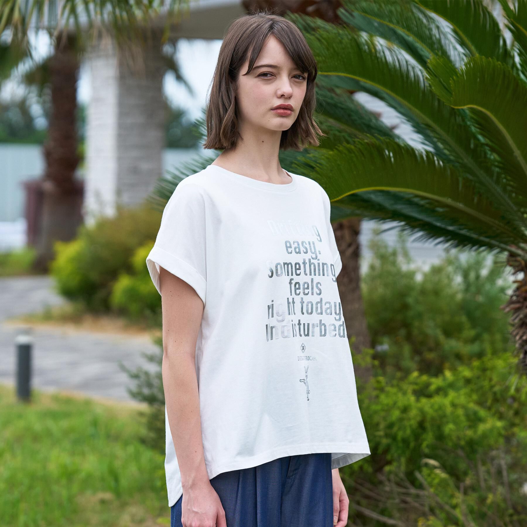 DRESSTERIOR「◆【箔ロゴ】箔プリントドルマンスリーブ Tシャツ」|Tシャツ・カットソー|