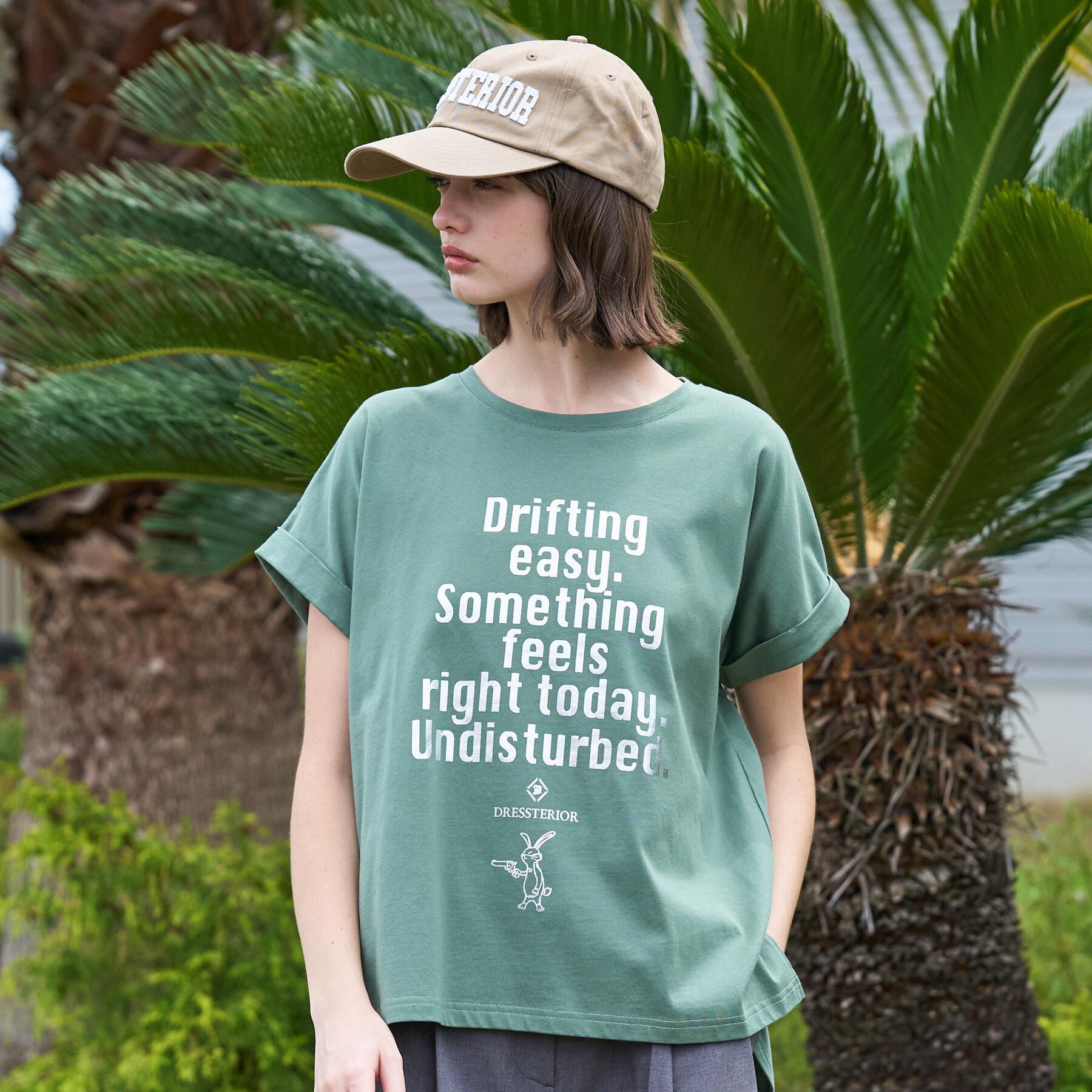 DRESSTERIOR「◆【箔ロゴ】箔プリントドルマンスリーブ Tシャツ」|Tシャツ・カットソー|