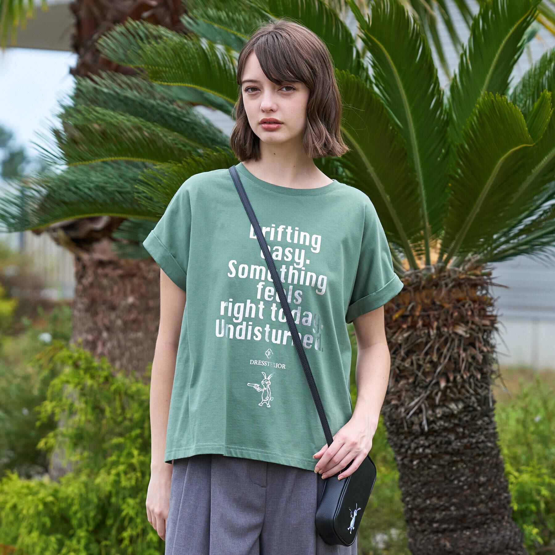 DRESSTERIOR「◆【箔ロゴ】箔プリントドルマンスリーブ Tシャツ」|Tシャツ・カットソー|