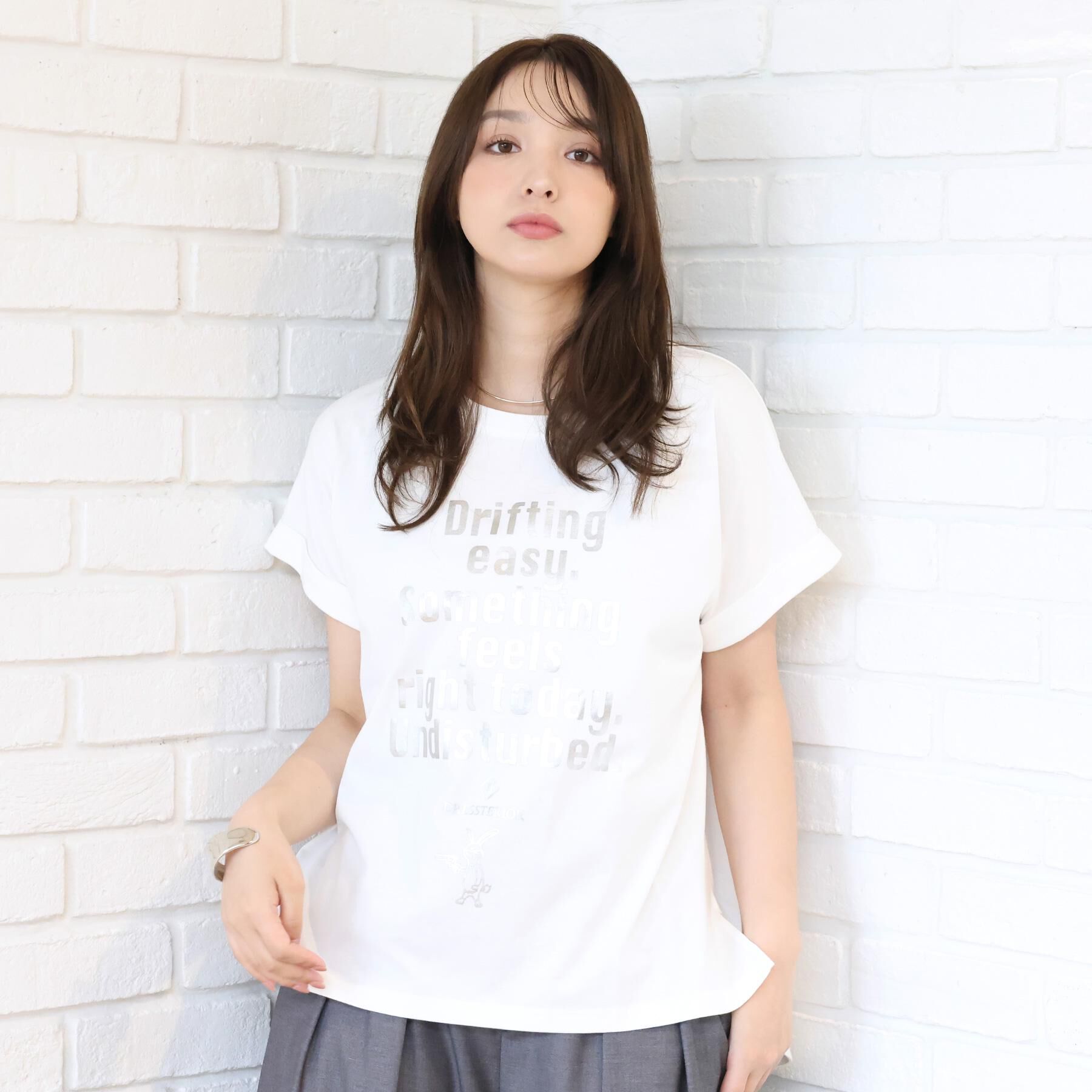 DRESSTERIOR「◆【箔ロゴ】箔プリントドルマンスリーブ Tシャツ」|Tシャツ・カットソー|