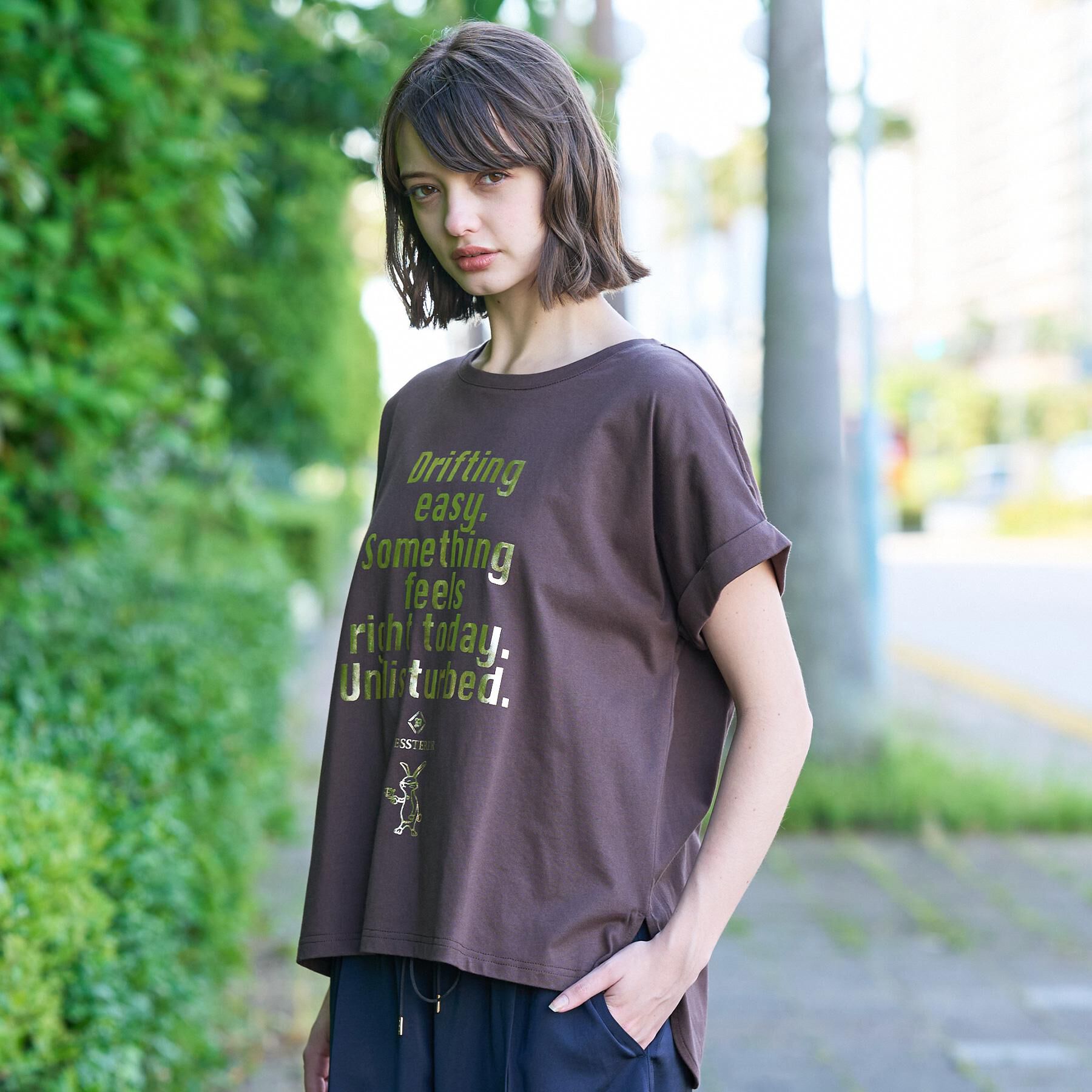 DRESSTERIOR「◆【箔ロゴ】箔プリントドルマンスリーブ Tシャツ」|Tシャツ・カットソー|
