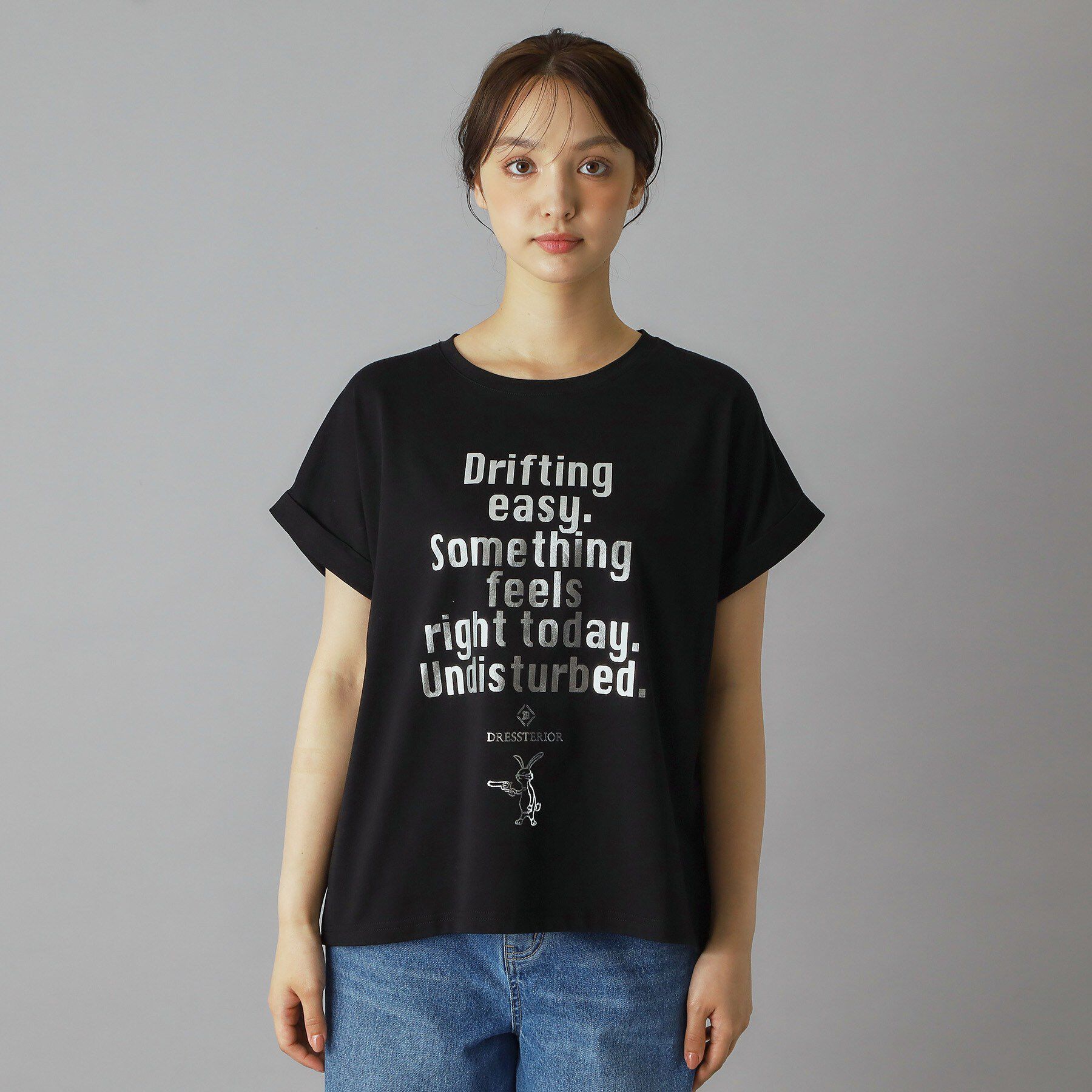 DRESSTERIOR「◆【箔ロゴ】箔プリントドルマンスリーブ Tシャツ」|Tシャツ・カットソー|