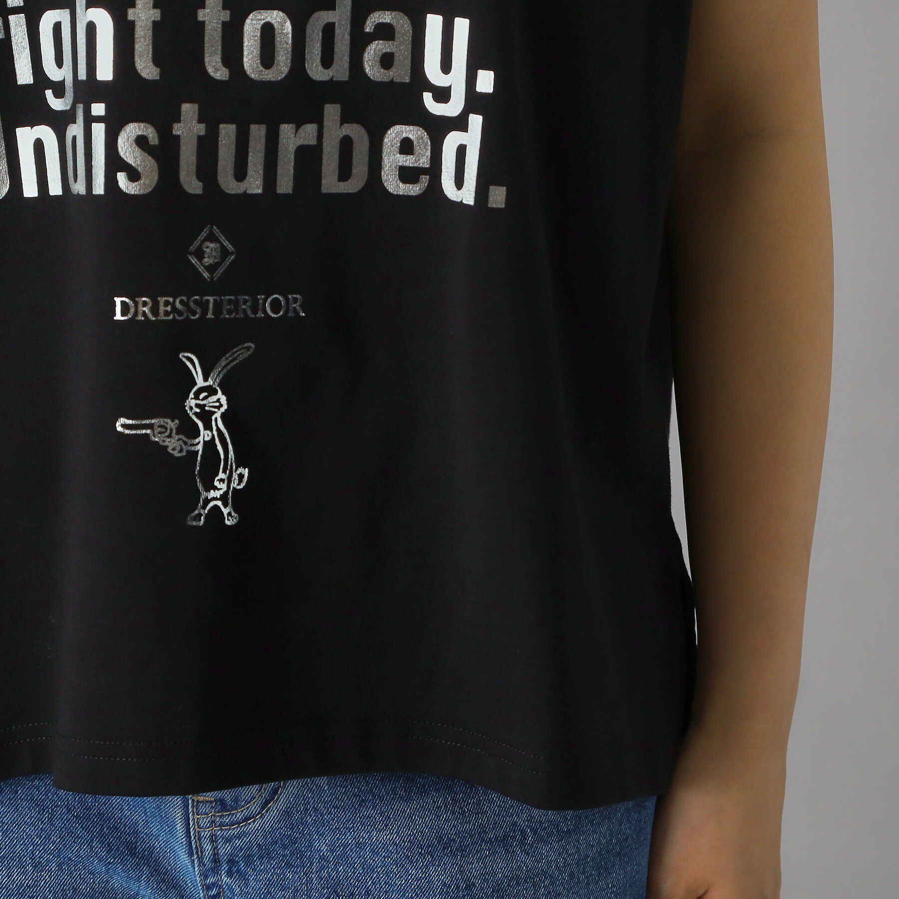 DRESSTERIOR「◆【箔ロゴ】箔プリントドルマンスリーブ Tシャツ」|Tシャツ・カットソー|