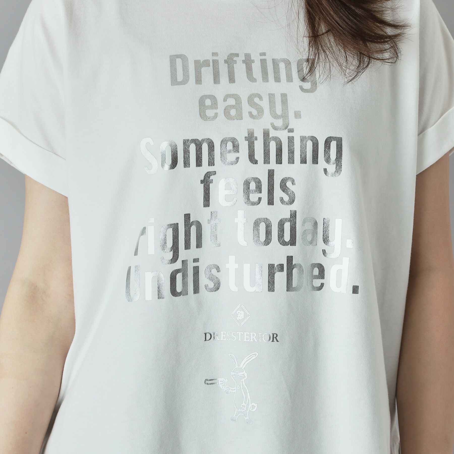 DRESSTERIOR「◆【箔ロゴ】箔プリントドルマンスリーブ Tシャツ」|Tシャツ・カットソー|