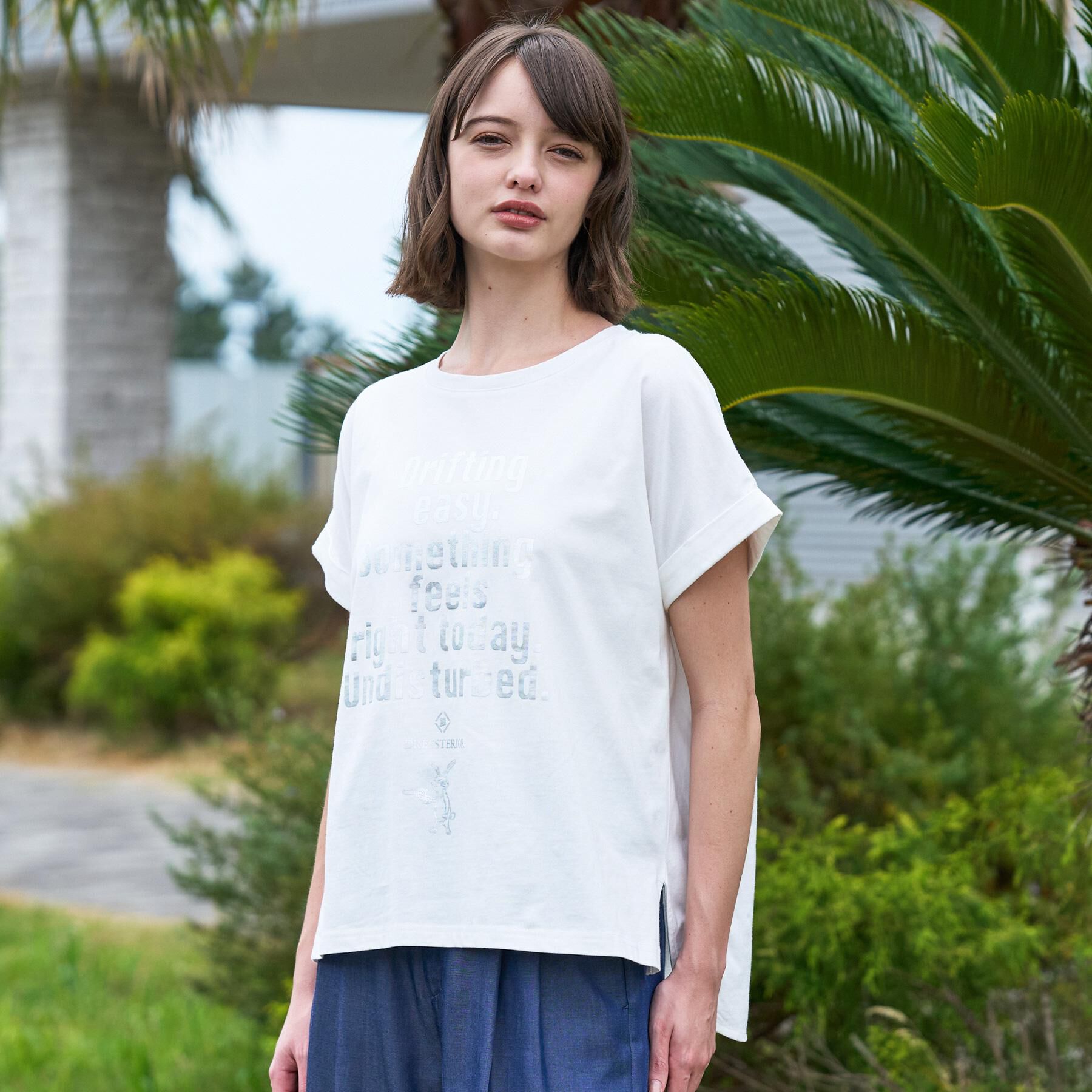 DRESSTERIOR「◆【箔ロゴ】箔プリントドルマンスリーブ Tシャツ」|Tシャツ・カットソー|