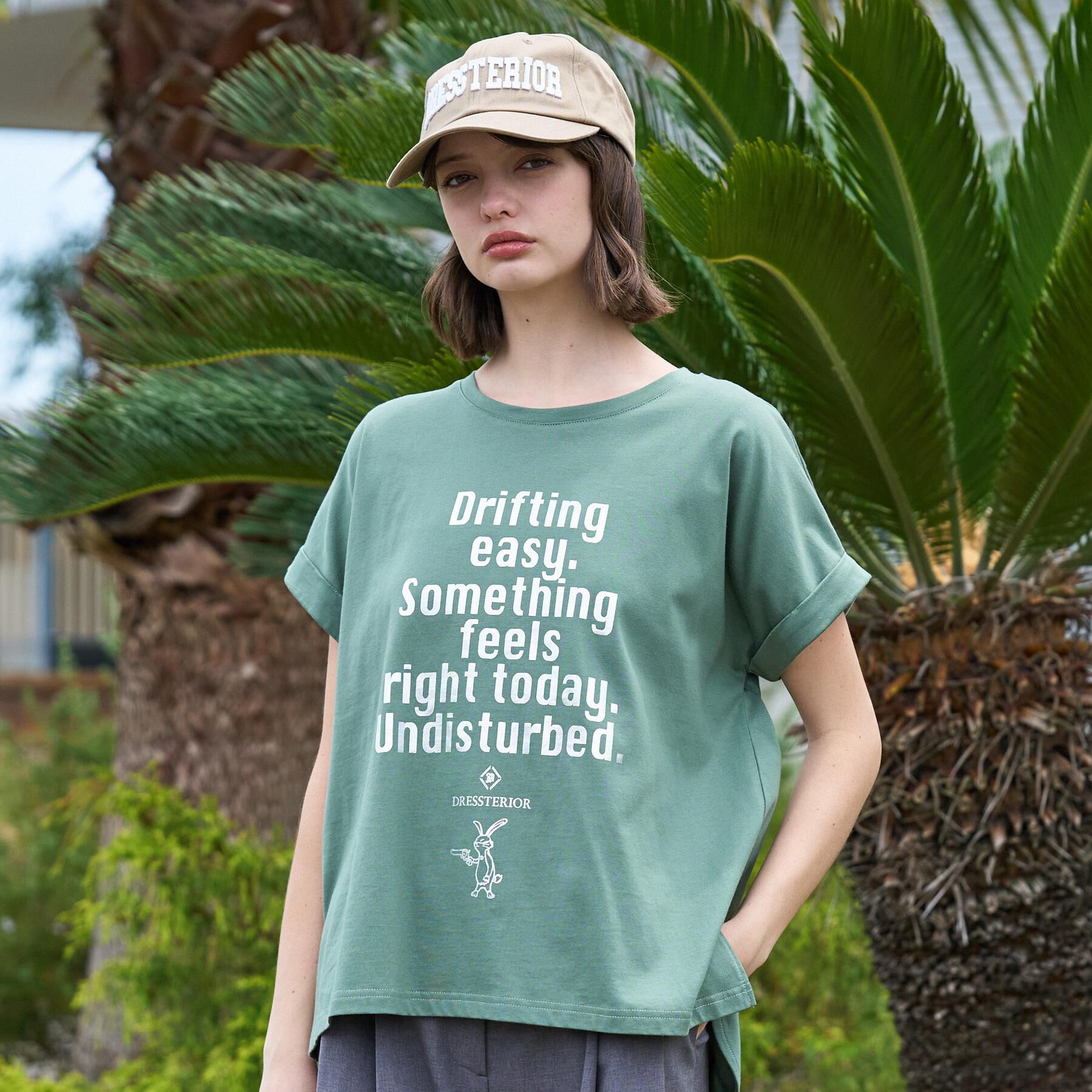 DRESSTERIOR「◆【箔ロゴ】箔プリントドルマンスリーブ Tシャツ」|Tシャツ・カットソー|
