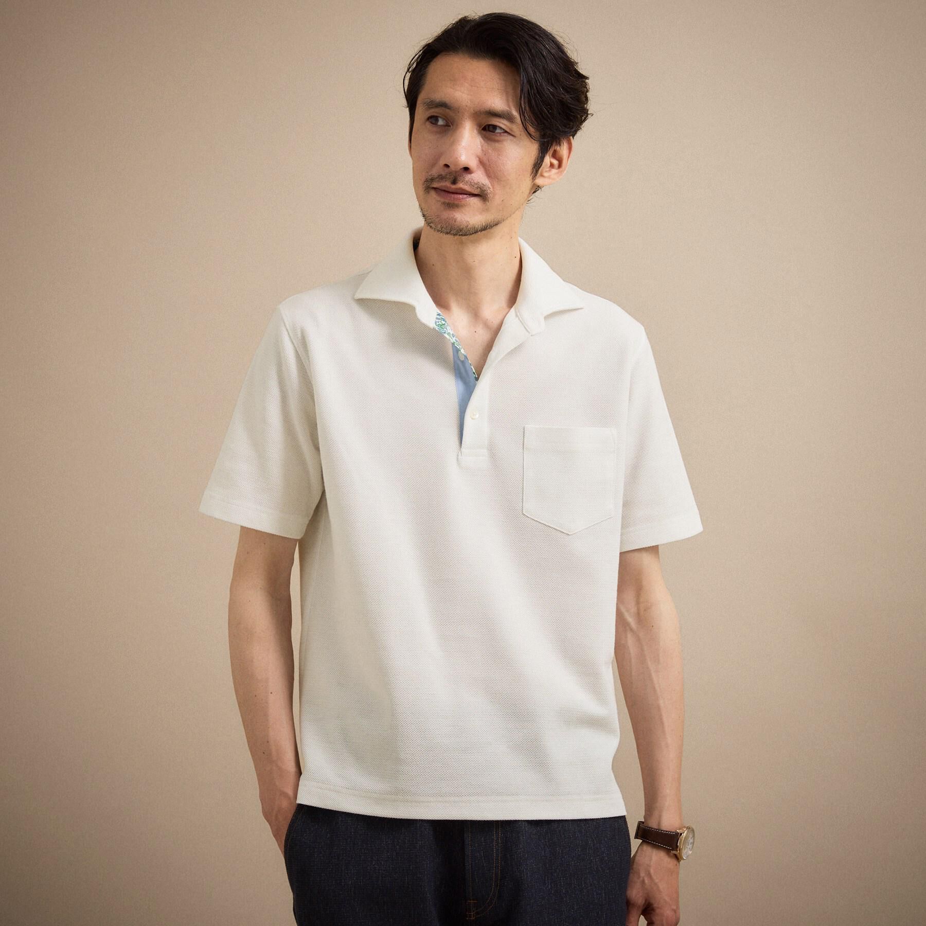 TAKEO KIKUCHI「【抗菌防臭】ステイフレッシュ ポロシャツ」|ポロシャツ|ホワイト(001)