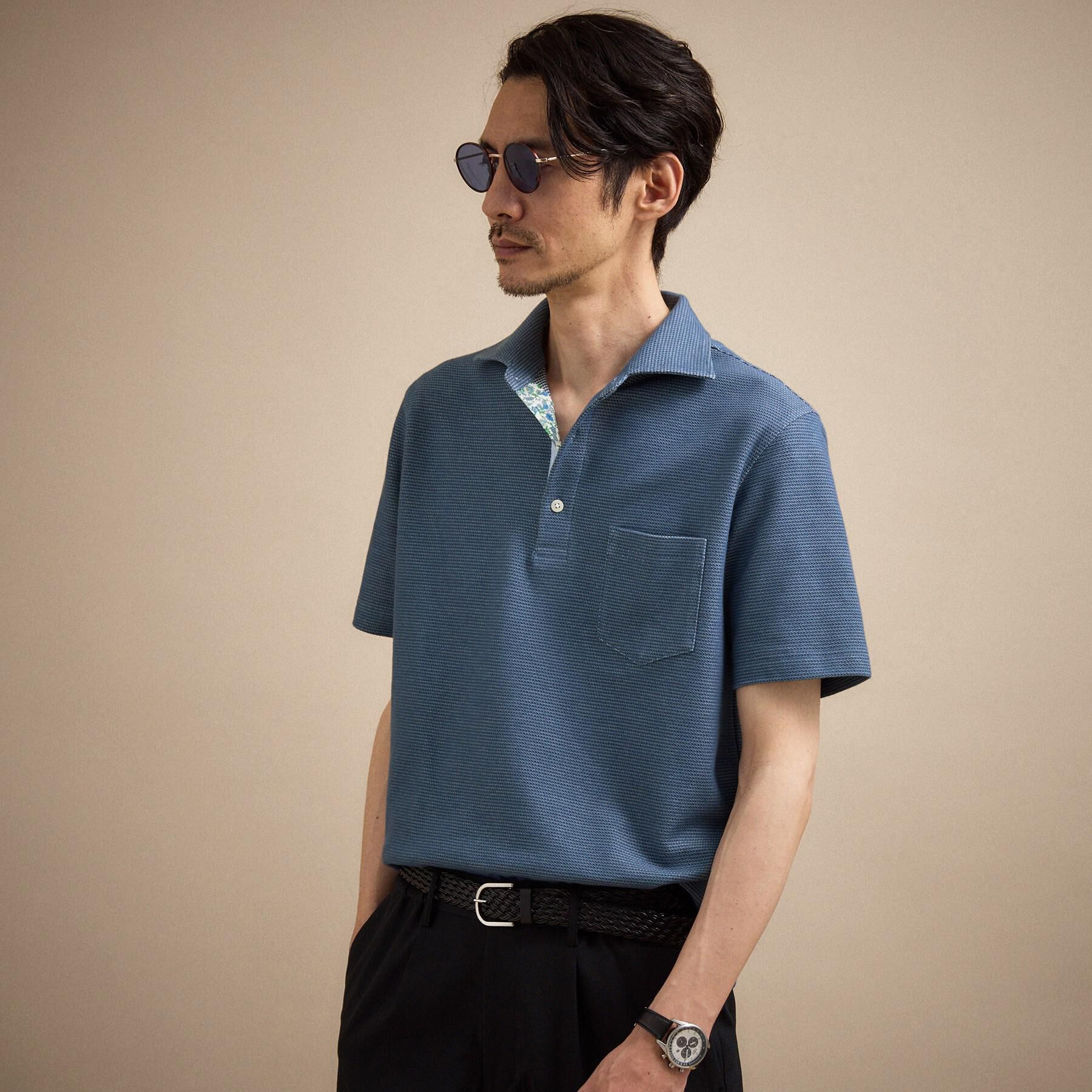 TAKEO KIKUCHI「【抗菌防臭】ステイフレッシュ ポロシャツ」|ポロシャツ|スカイブルー(092