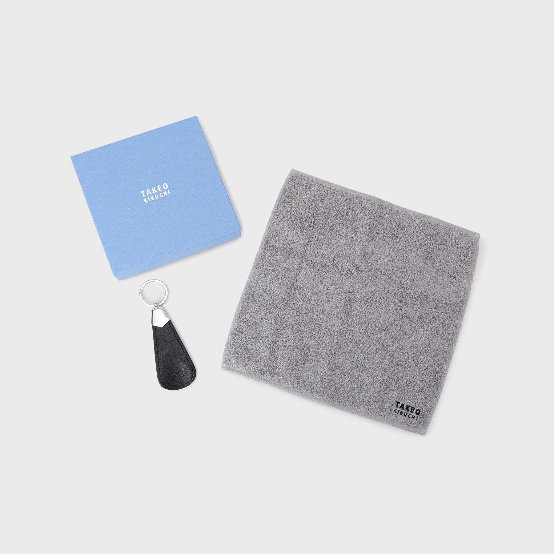 TAKEO KIKUCHI「「センスがいいね」と喜ばれるGIFT タオルハンカチ＋シューホーンBOXセット」|その他|ブラック(019)