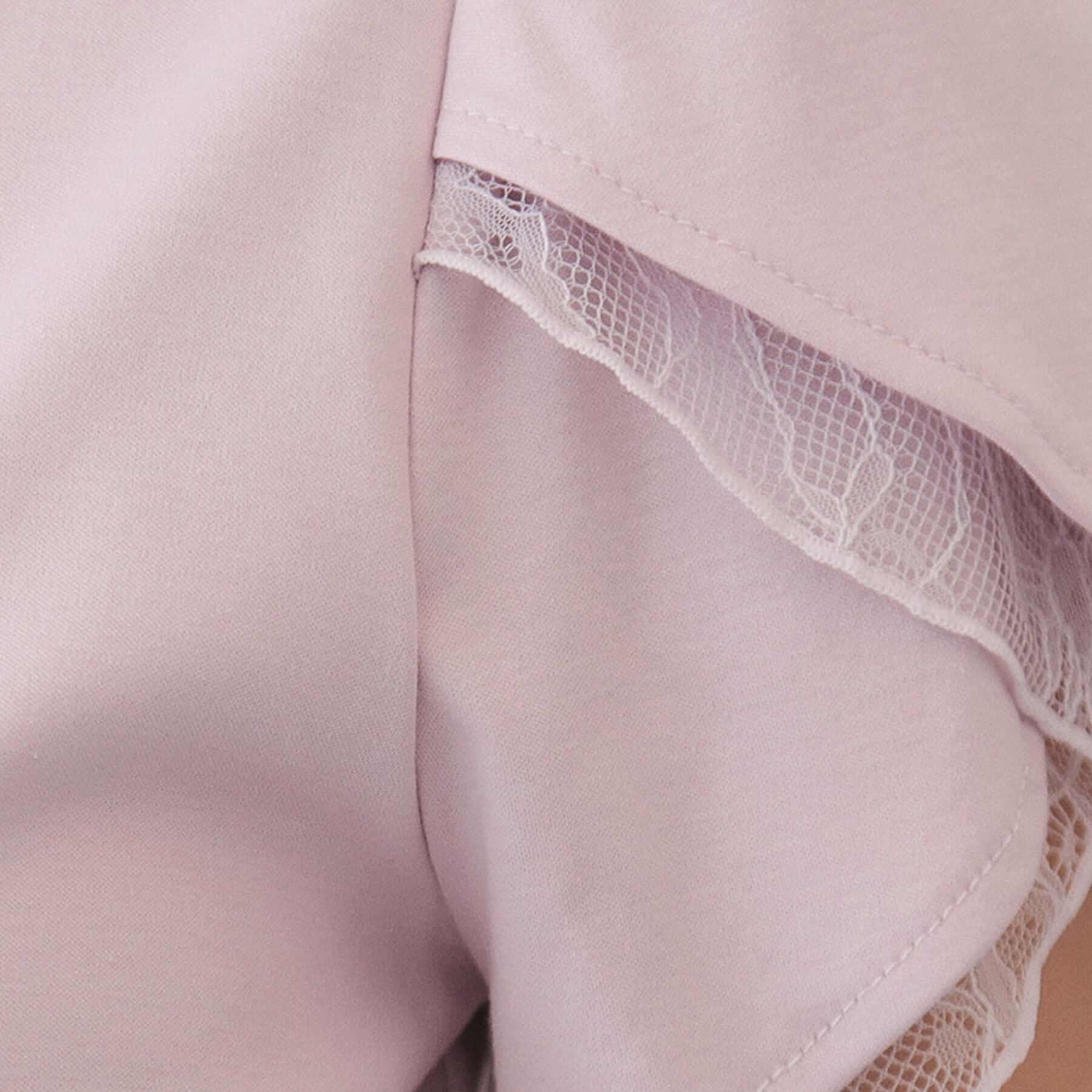 index「【接触冷感／UVケア】ハートネックレースレイヤードトップス《洗濯機OK／6col》」|Tシャツ・カットソー|