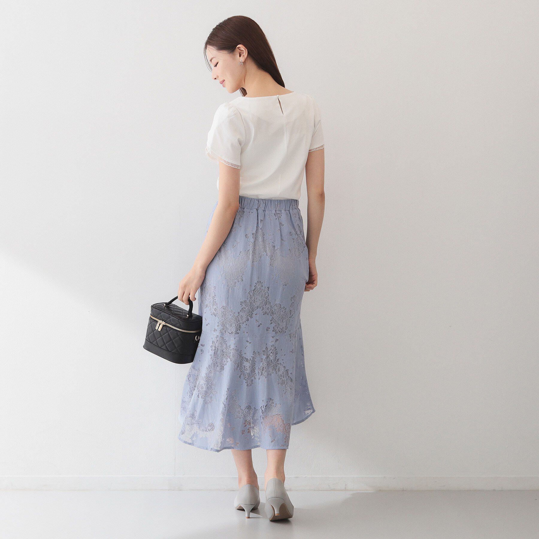 index「【接触冷感／UVケア】ハートネックレースレイヤードトップス《洗濯機OK／6col》」|Tシャツ・カットソー|